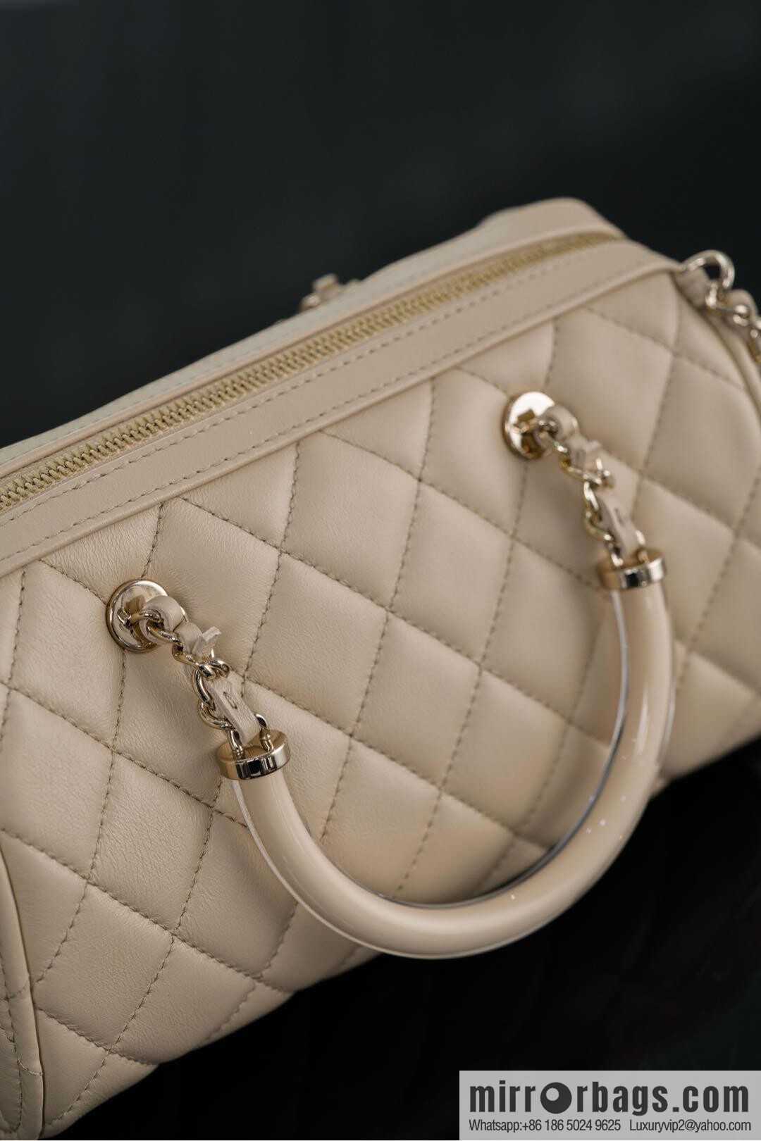 𝐂𝐡𝐚𝐧𝐞𝐥 𝟐𝟓𝐜 early spring Boston, bowling bag 💣 apricot AP4411 B18972 94305