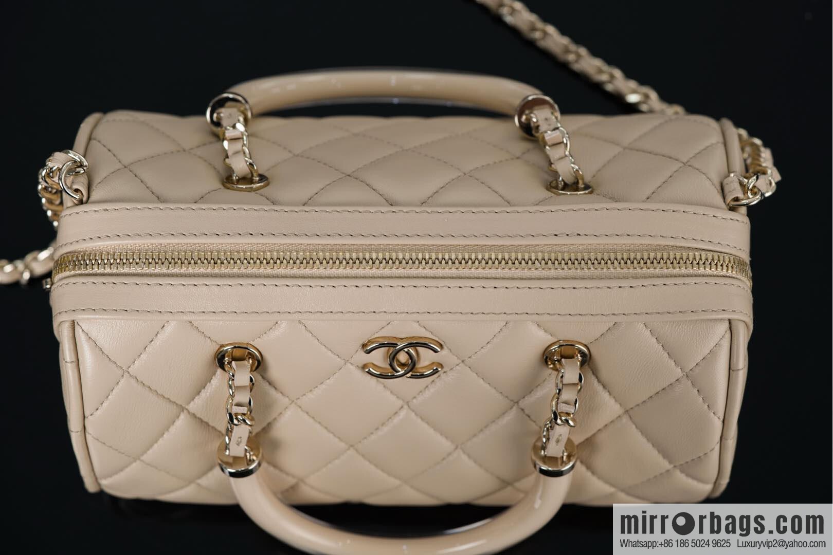 𝐂𝐡𝐚𝐧𝐞𝐥 𝟐𝟓𝐜 early spring Boston, bowling bag 💣 apricot AP4411 B18972 94305