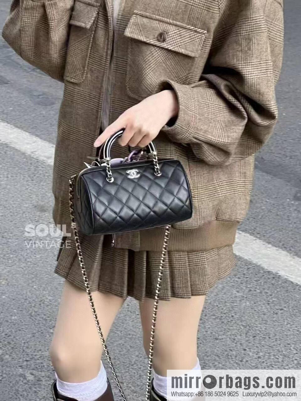 ππ‘ππ§ππ₯ πππ Early Spring Boston, Bowling Bag π£ Black AP4411
