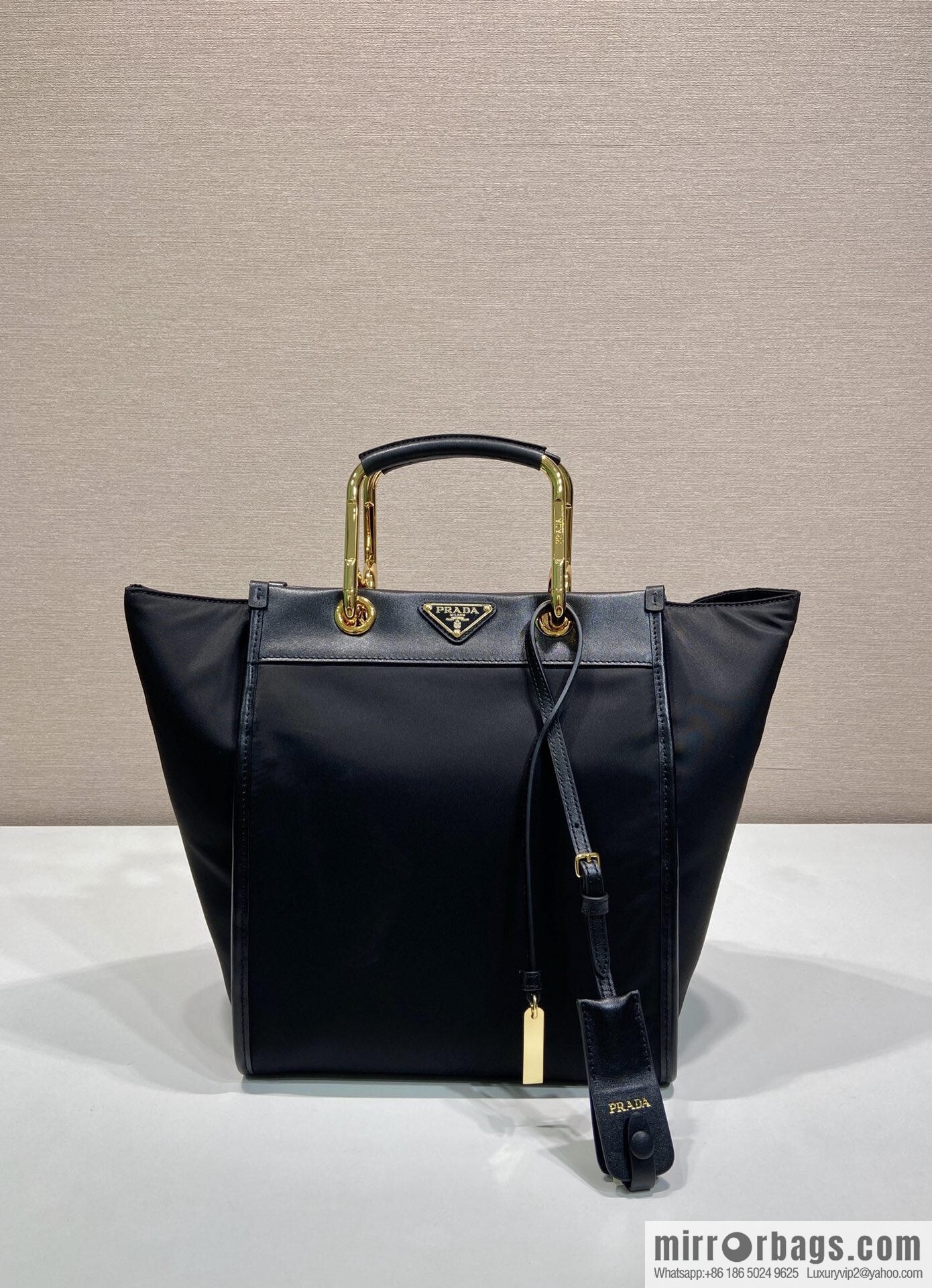 PRADA new tote bag 1BG578 black