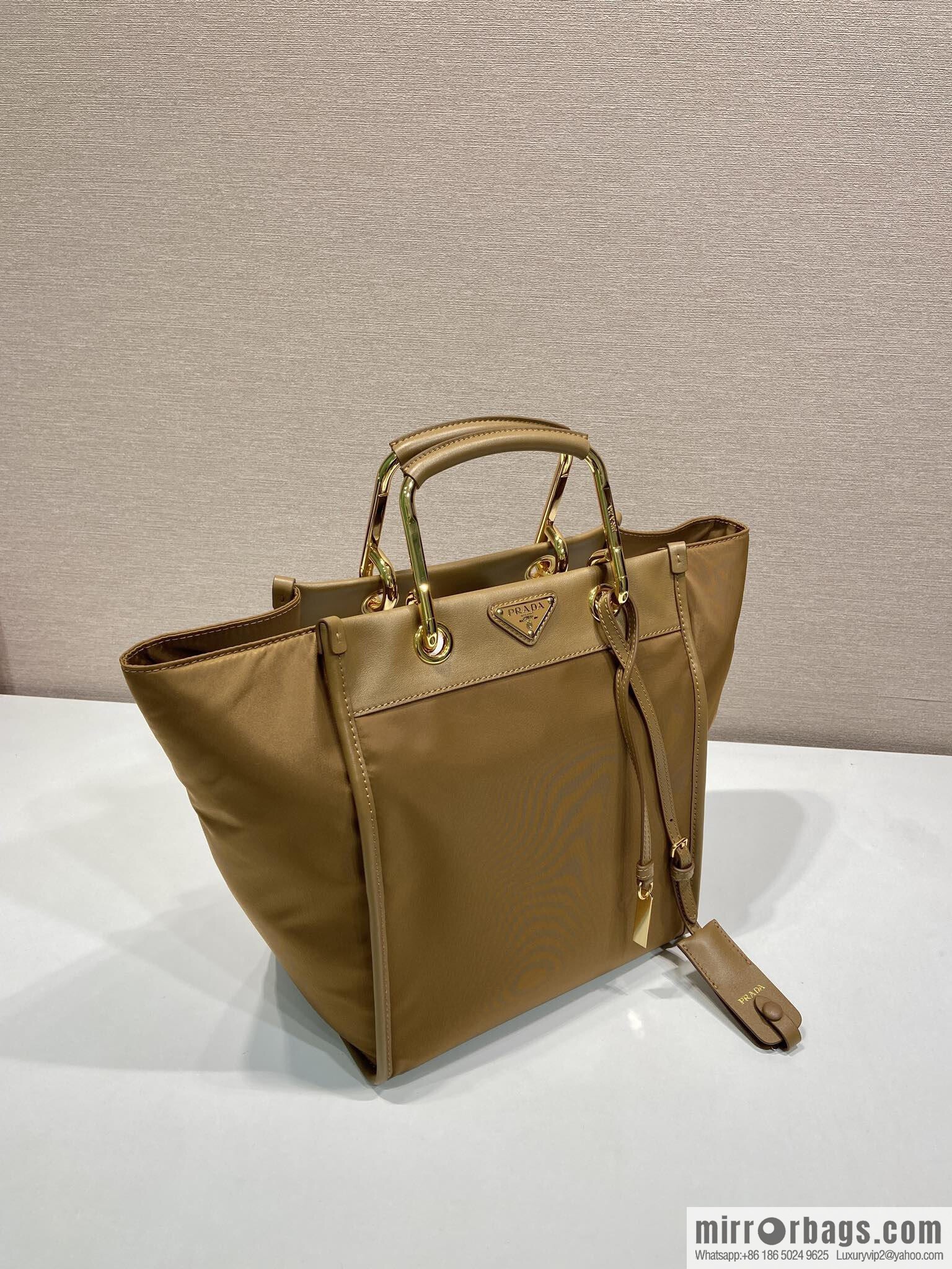 PRADA new tote bag 1BG578 brown