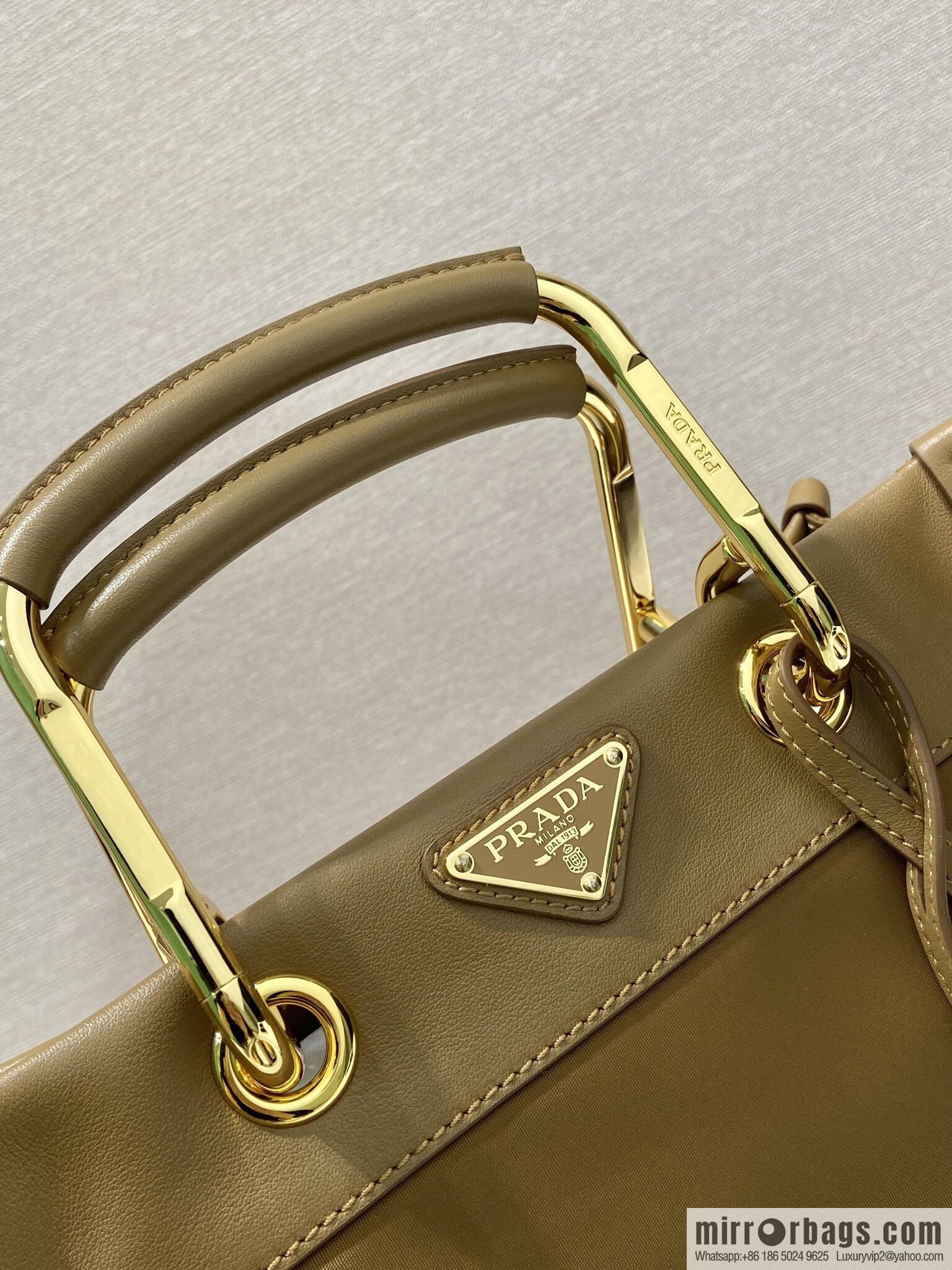PRADA new tote bag 1BG578 brown