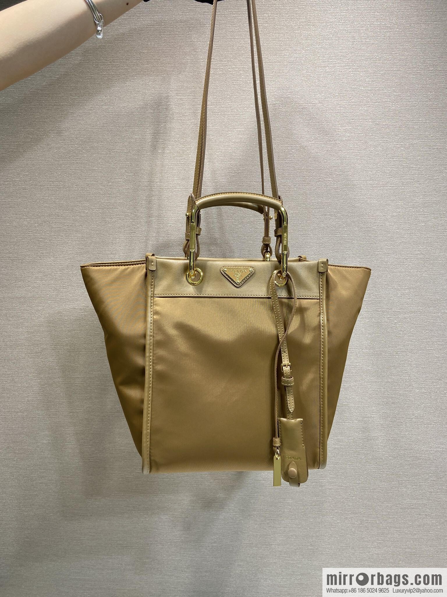 PRADA new tote bag 1BG578 brown