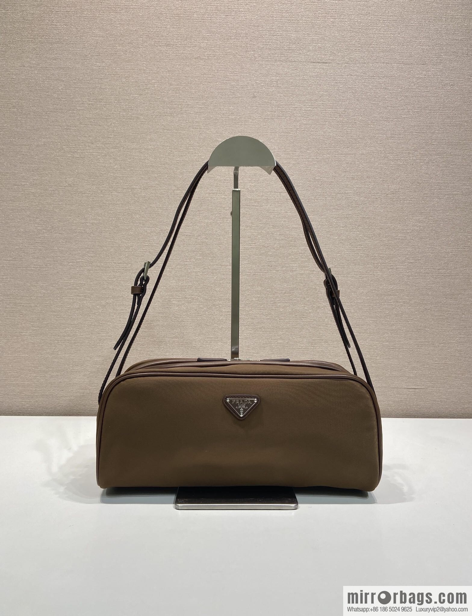 PRADA new bowling ball 1BC249 brown