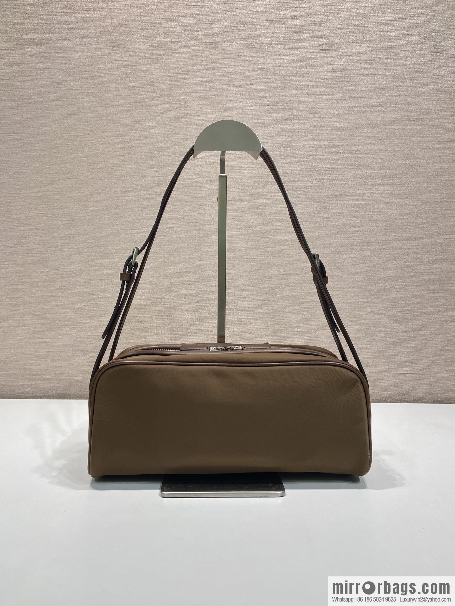 PRADA new bowling ball 1BC249 brown