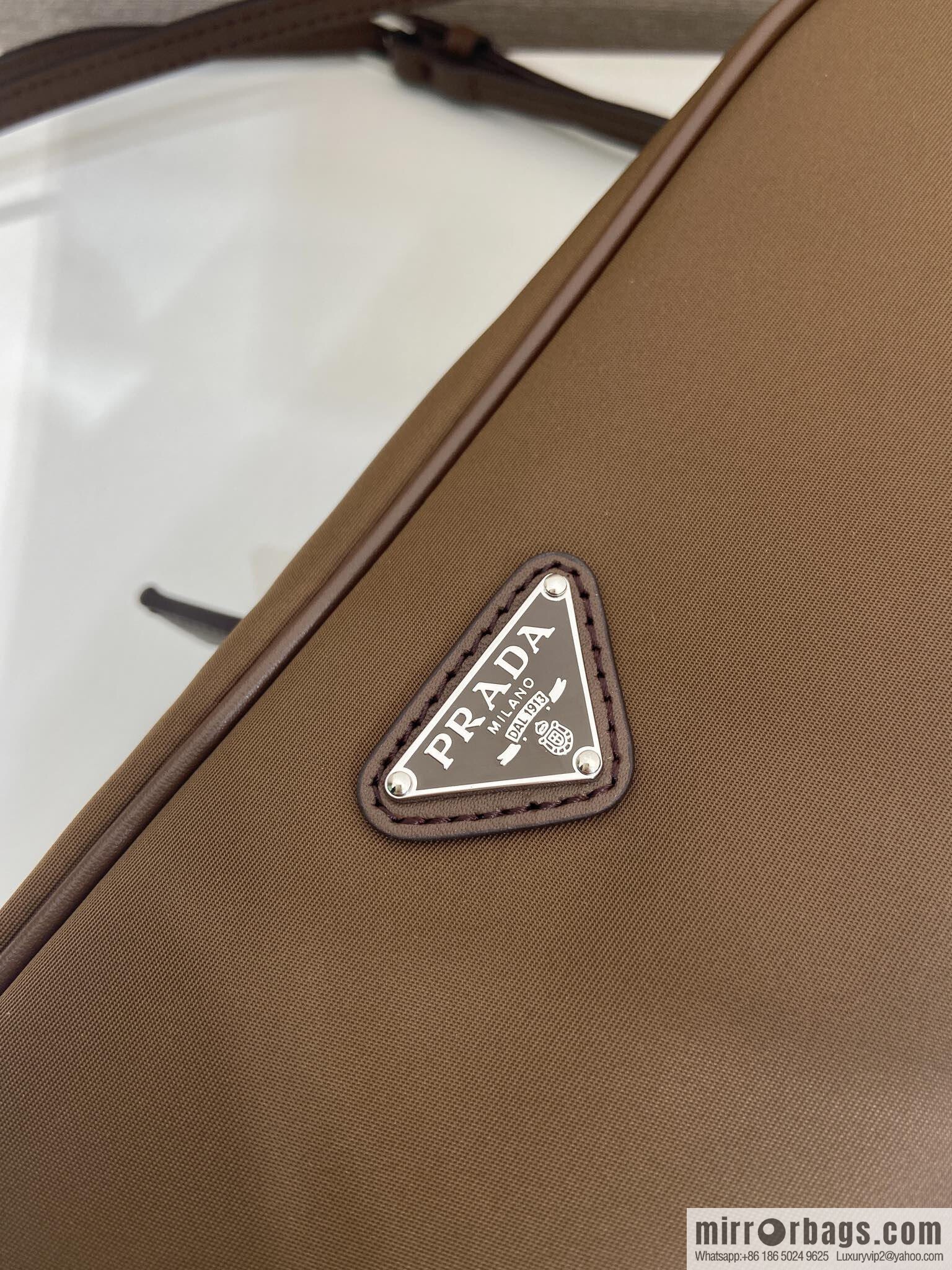 PRADA new bowling ball 1BC249 brown