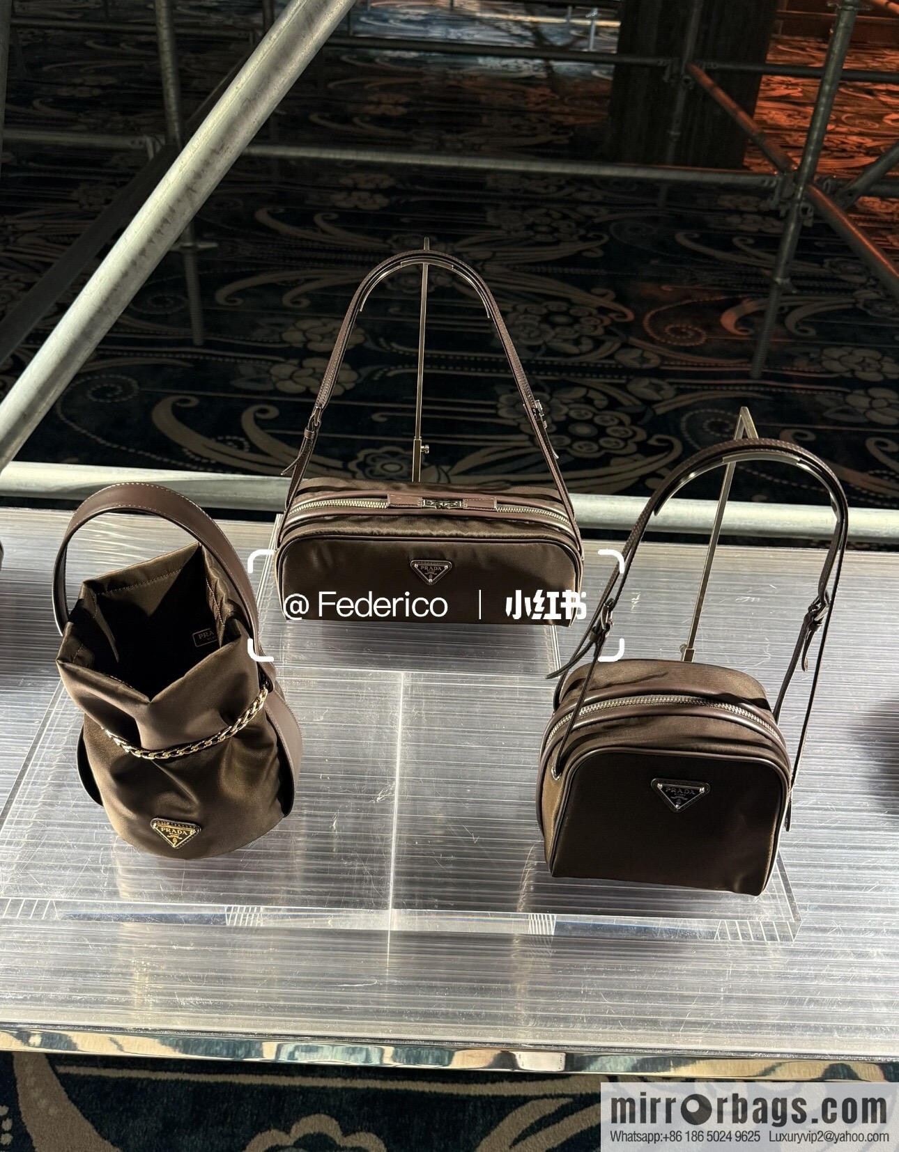 PRADA new catwalk model 1BC248 brown