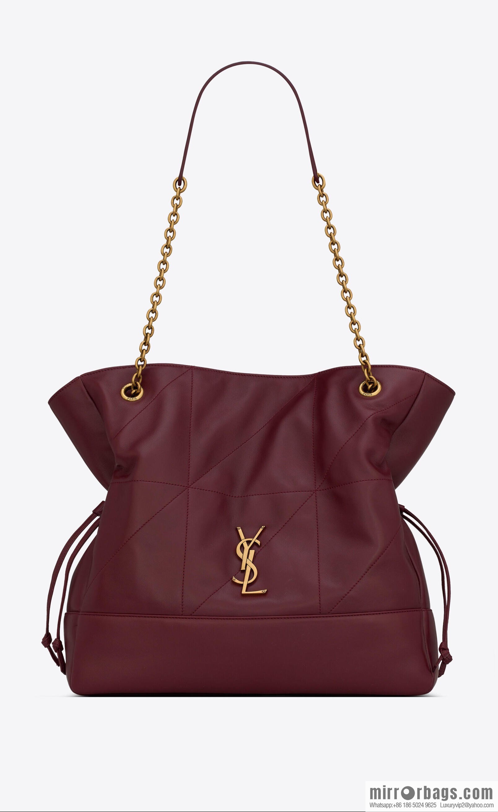 YSL 𝗝𝗮𝗺𝗶𝗲 𝟰.𝟯 large 𝗣𝗢𝗖𝗛𝗢𝗡_ lucky bag bucket bag 809824 burgundy