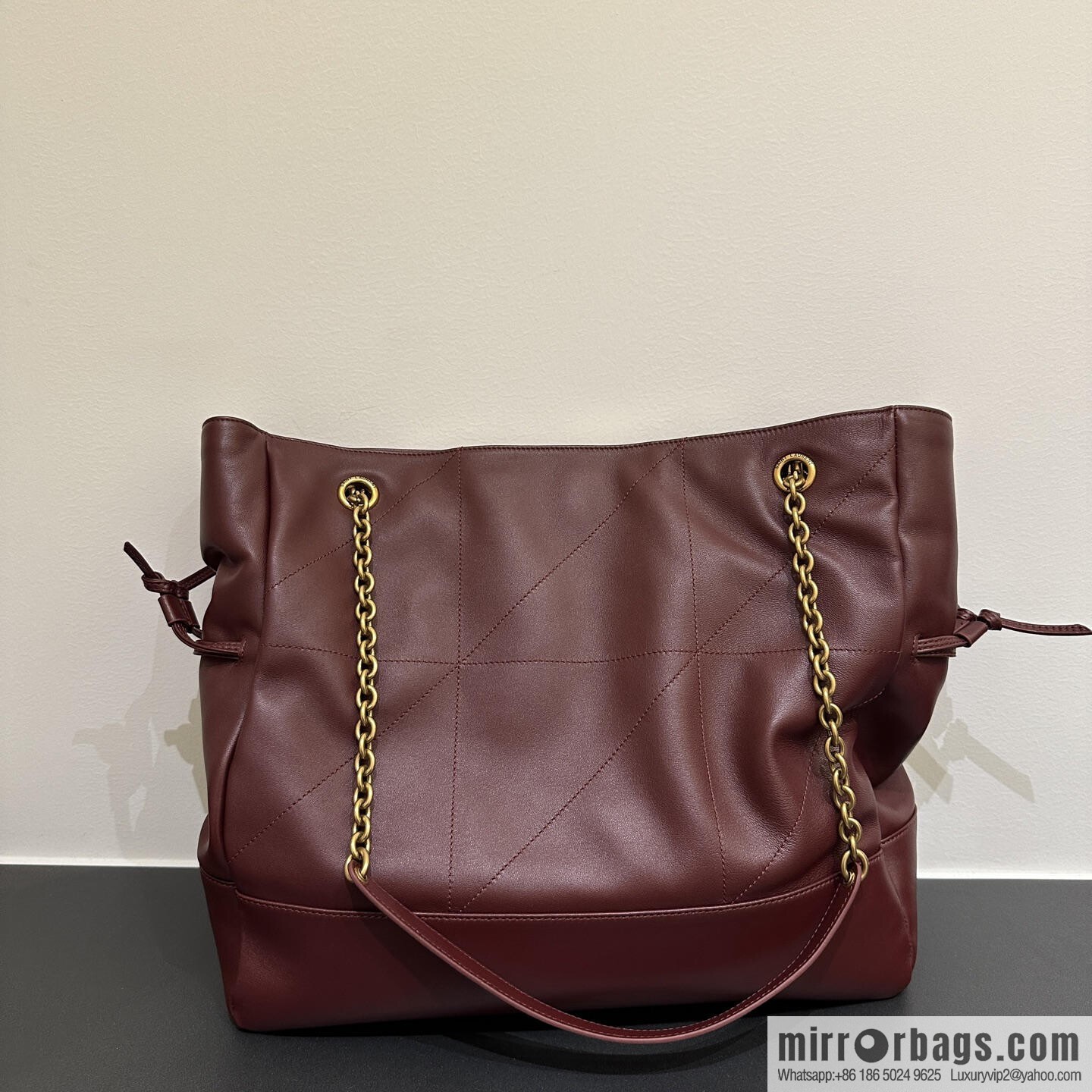 YSL 𝗝𝗮𝗺𝗶𝗲 𝟰.𝟯 large 𝗣𝗢𝗖𝗛𝗢𝗡_ lucky bag bucket bag 809824 burgundy