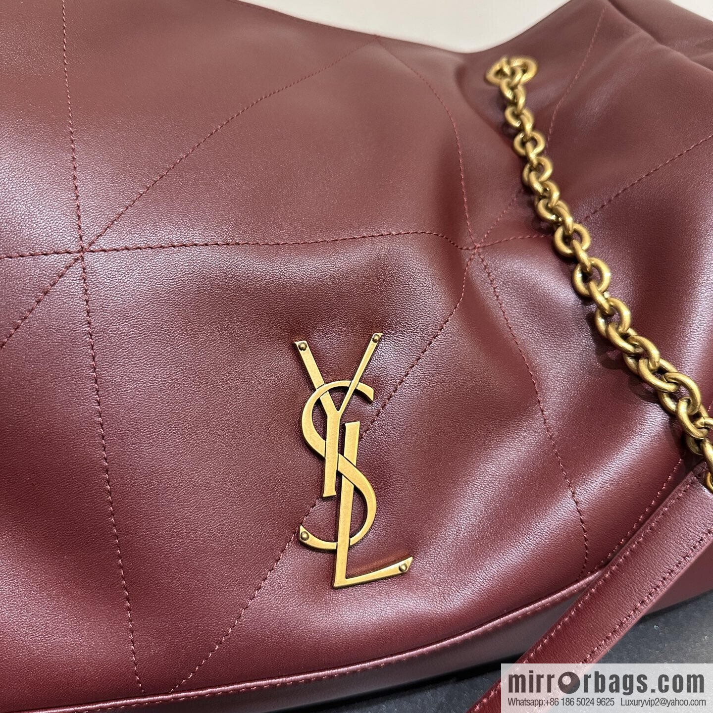 YSL 𝗝𝗮𝗺𝗶𝗲 𝟰.𝟯 large 𝗣𝗢𝗖𝗛𝗢𝗡_ lucky bag bucket bag 809824 burgundy
