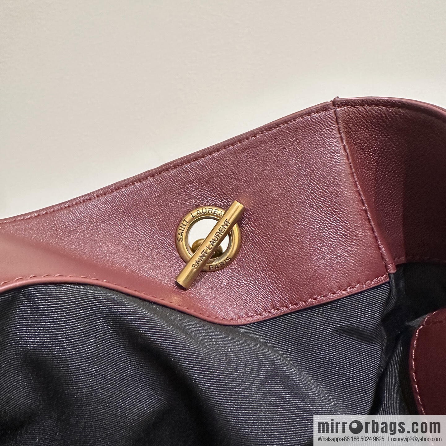 YSL 𝗝𝗮𝗺𝗶𝗲 𝟰.𝟯 large 𝗣𝗢𝗖𝗛𝗢𝗡_ lucky bag bucket bag 809824 burgundy