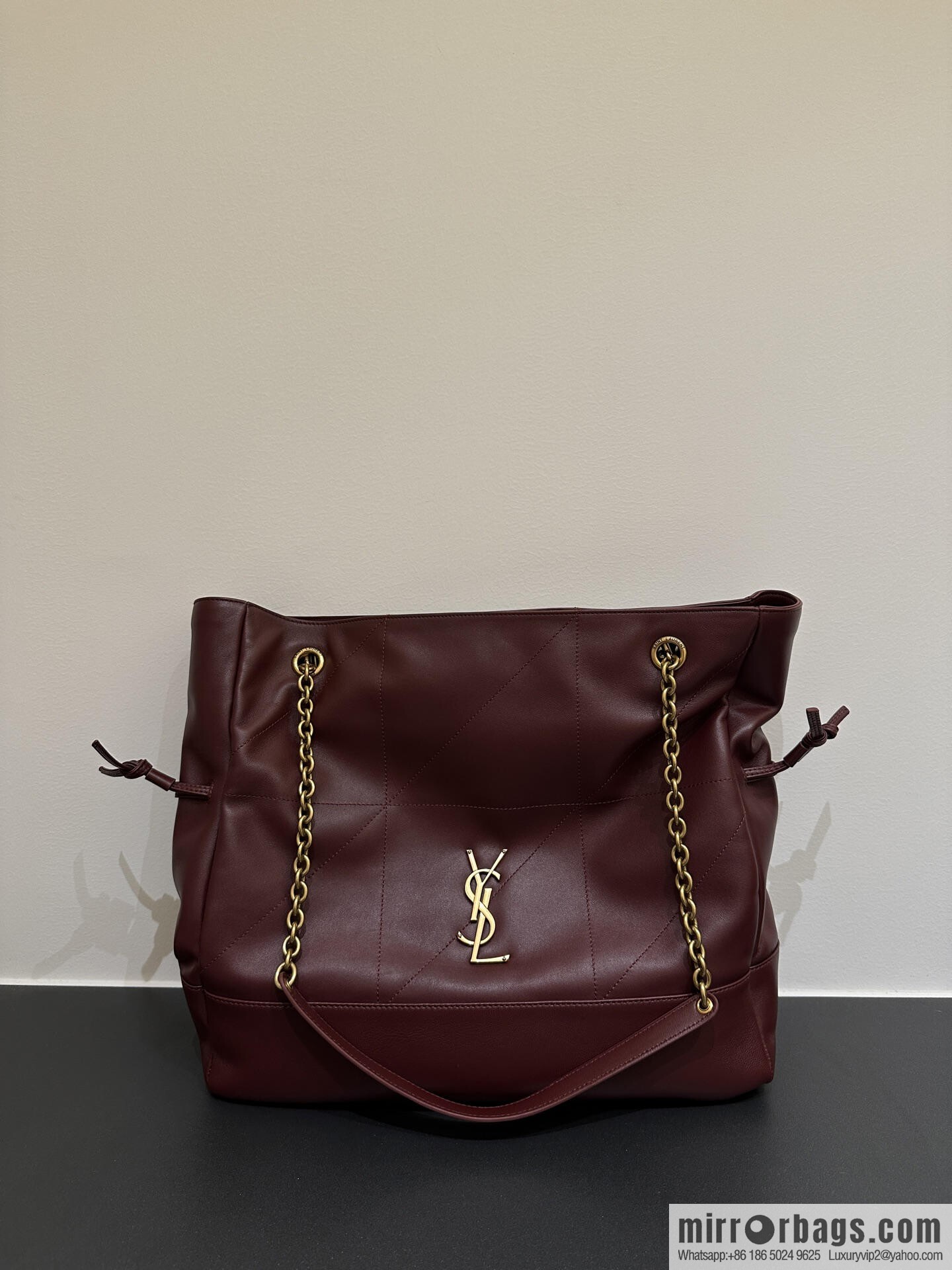 YSL 𝗝𝗮𝗺𝗶𝗲 𝟰.𝟯 large 𝗣𝗢𝗖𝗛𝗢𝗡_ lucky bag bucket bag 809824 burgundy