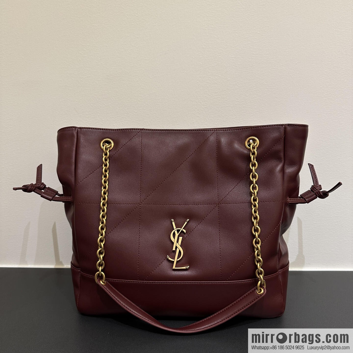 YSL 𝗝𝗮𝗺𝗶𝗲 𝟰.𝟯 small 𝗣𝗢𝗖𝗛𝗢𝗡_ lucky bag bucket bag 833948 burgundy