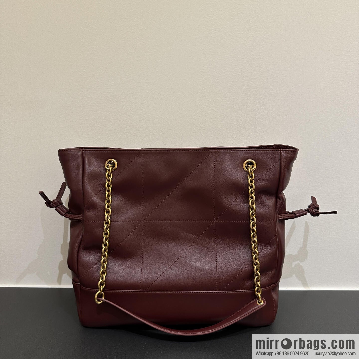YSL 𝗝𝗮𝗺𝗶𝗲 𝟰.𝟯 small 𝗣𝗢𝗖𝗛𝗢𝗡_ lucky bag bucket bag 833948 burgundy