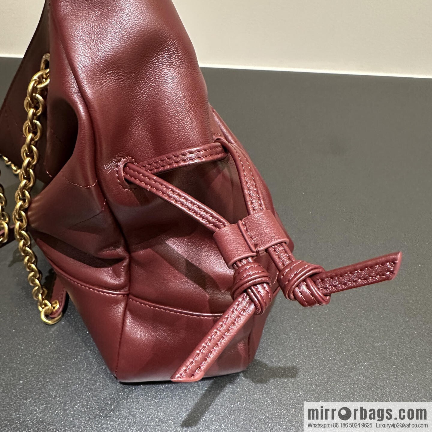 YSL 𝗝𝗮𝗺𝗶𝗲 𝟰.𝟯 small 𝗣𝗢𝗖𝗛𝗢𝗡_ lucky bag bucket bag 833948 burgundy