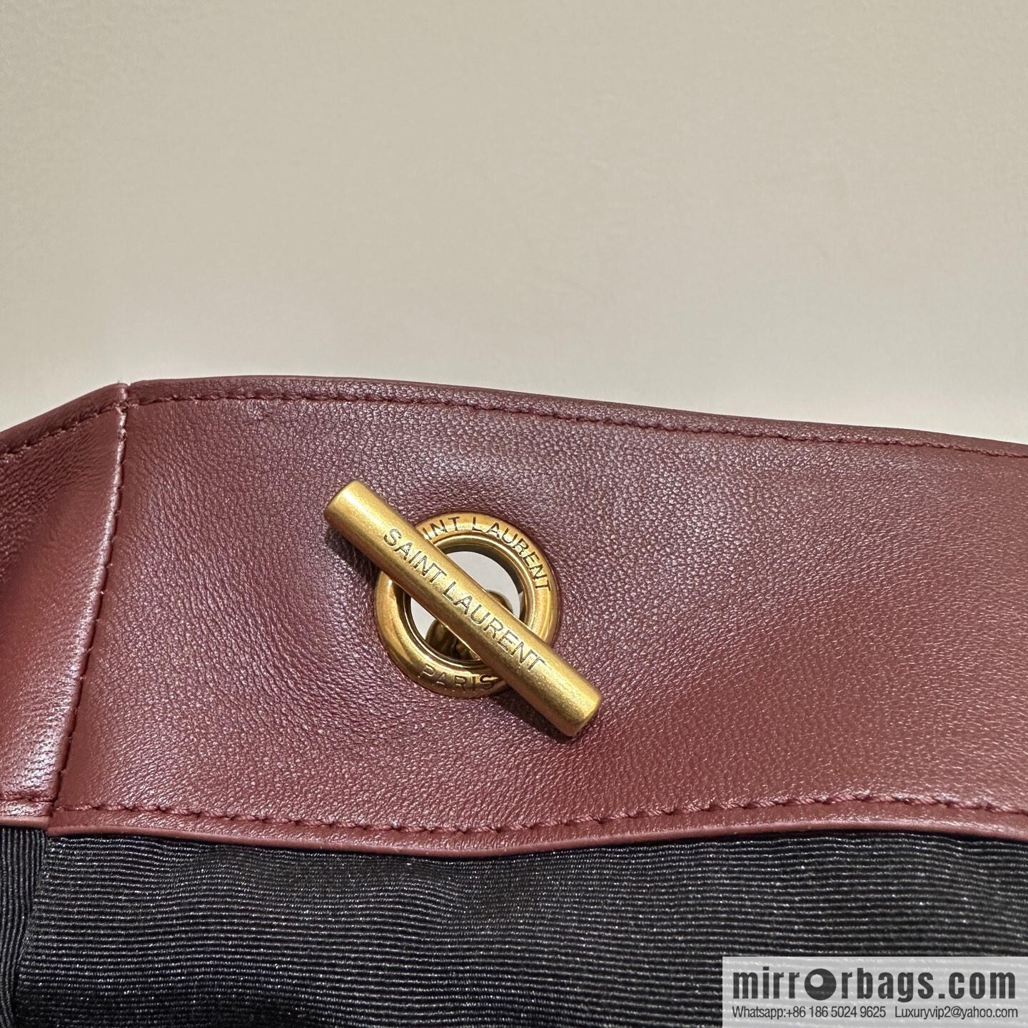 YSL 𝗝𝗮𝗺𝗶𝗲 𝟰.𝟯 small 𝗣𝗢𝗖𝗛𝗢𝗡_ lucky bag bucket bag 833948 burgundy