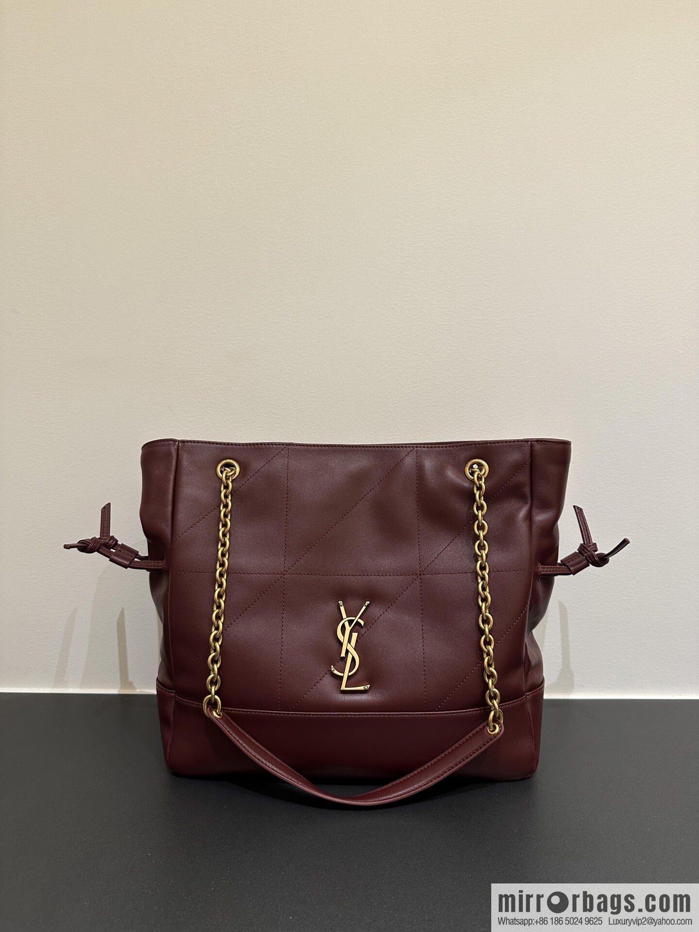 YSL 𝗝𝗮𝗺𝗶𝗲 𝟰.𝟯 small 𝗣𝗢𝗖𝗛𝗢𝗡_ lucky bag bucket bag 833948 burgundy