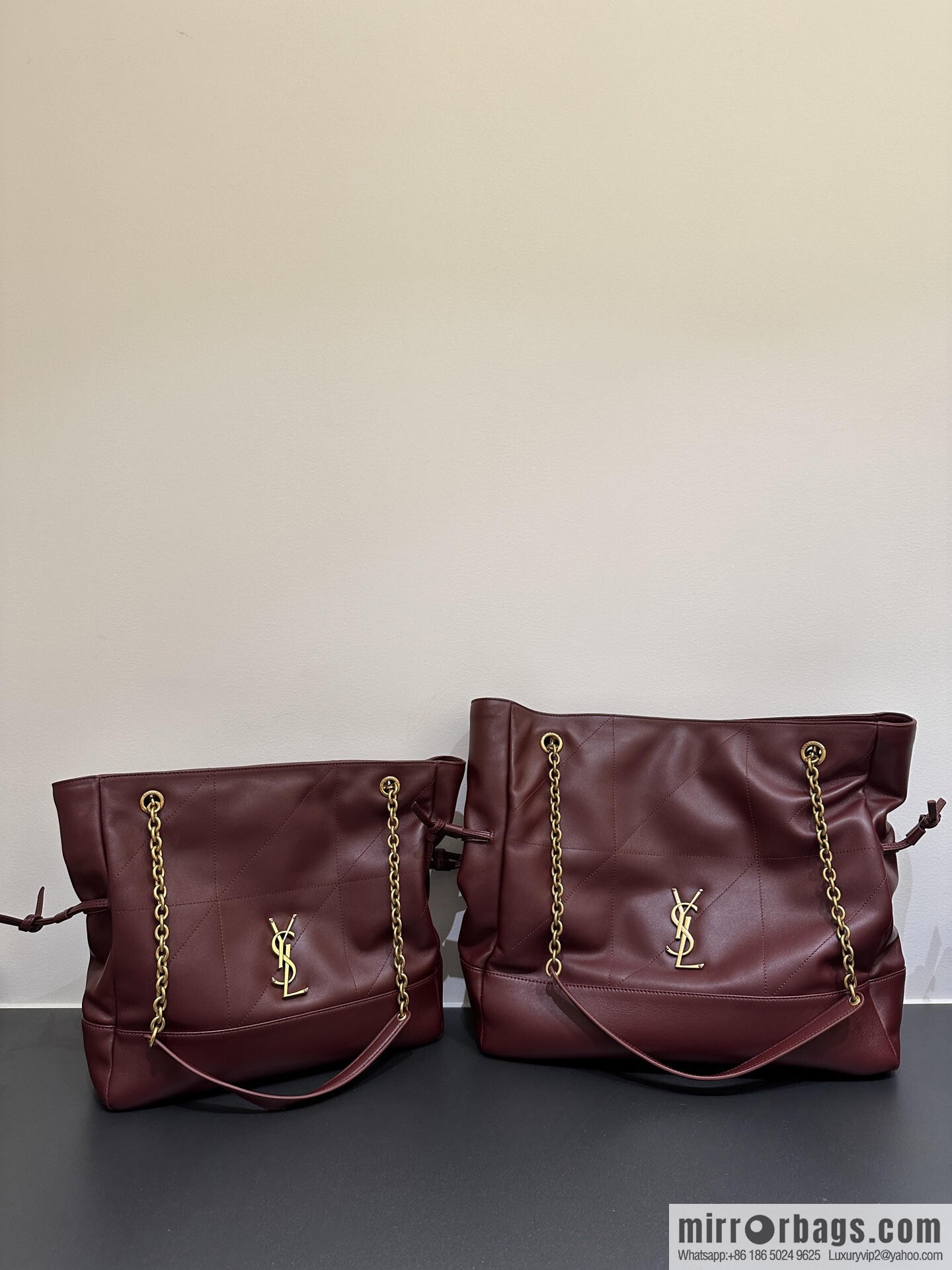 YSL 𝗝𝗮𝗺𝗶𝗲 𝟰.𝟯 small 𝗣𝗢𝗖𝗛𝗢𝗡_ lucky bag bucket bag 833948 burgundy