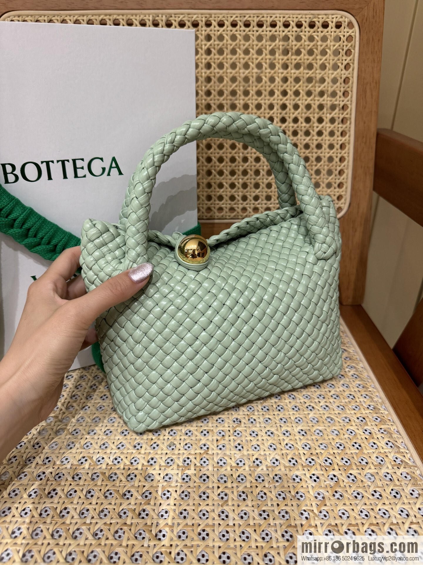 BV Small Tosca Crossbody Bag, Fresh Mint Green 777575
