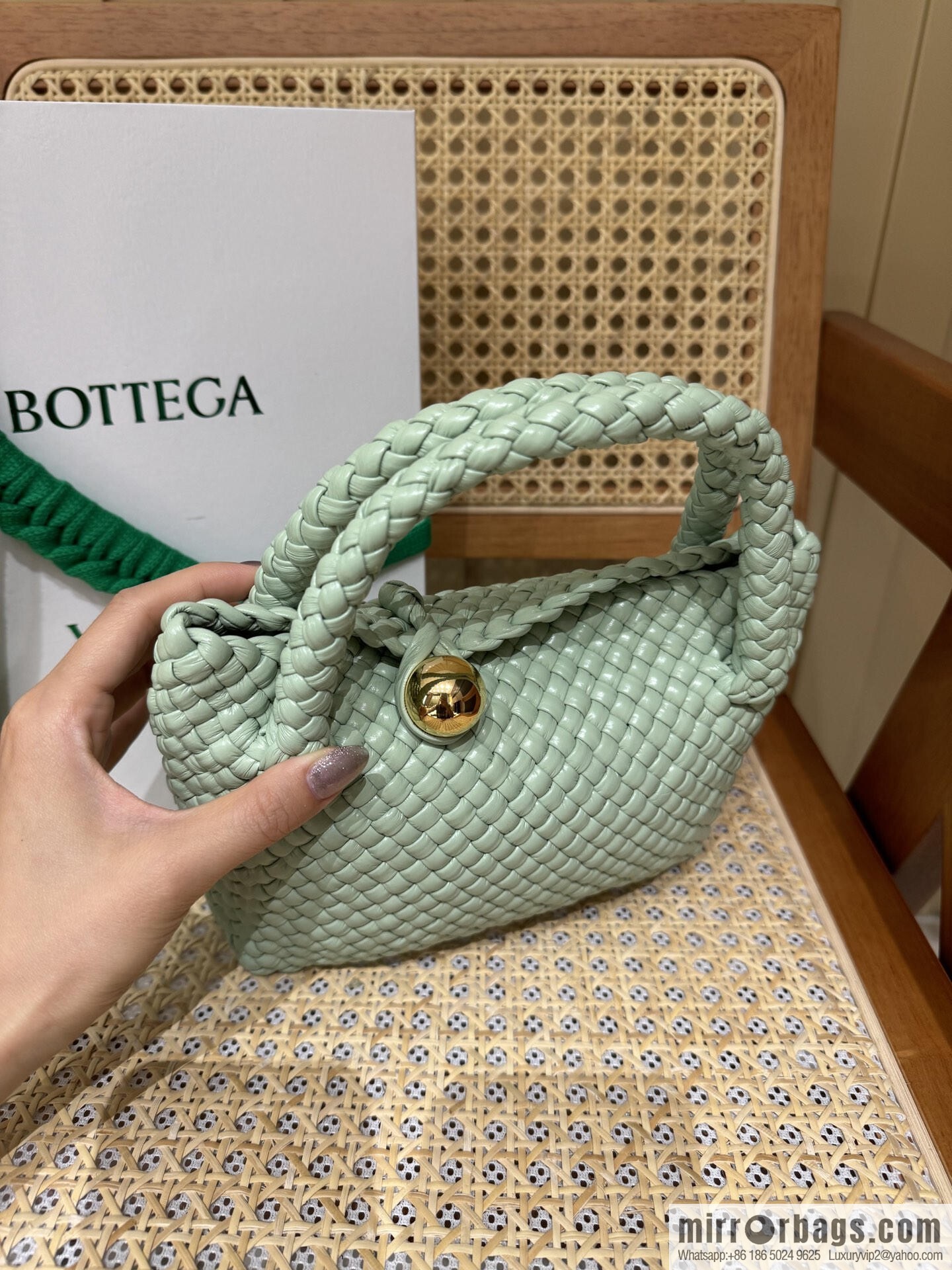 BV Small Tosca Crossbody Bag, Fresh Mint Green 777575