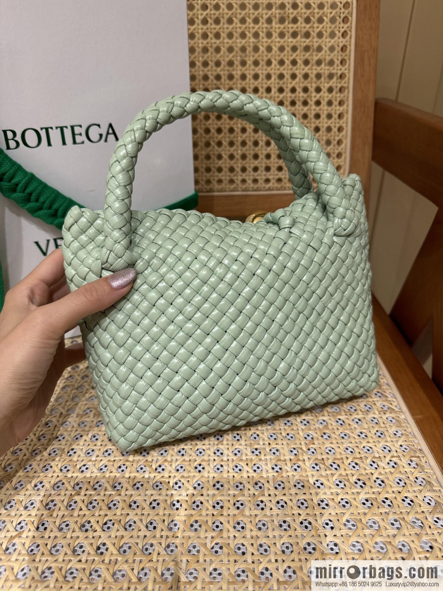 BV Small Tosca Crossbody Bag, Fresh Mint Green 777575