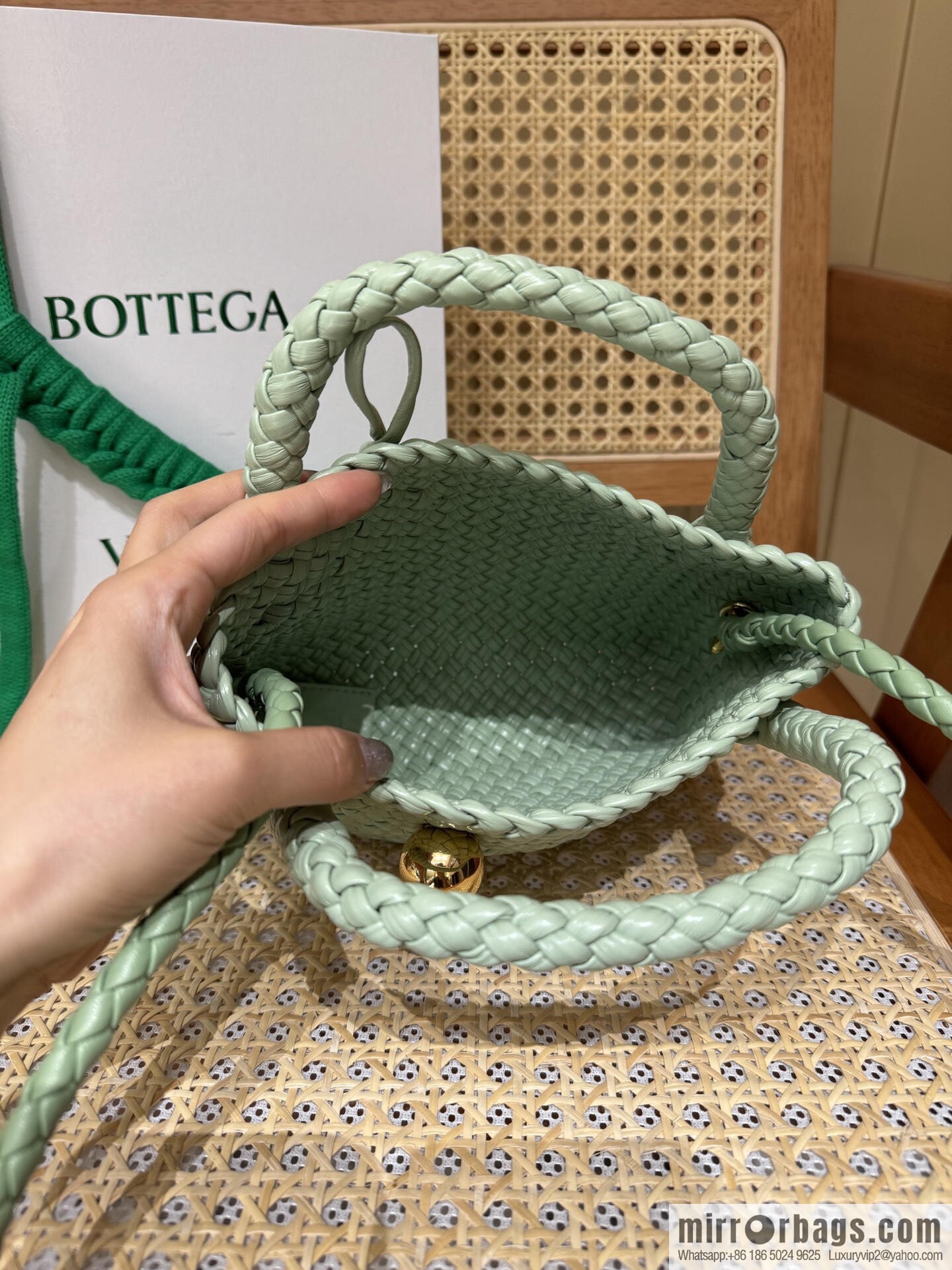 BV Small Tosca Crossbody Bag, Fresh Mint Green 777575