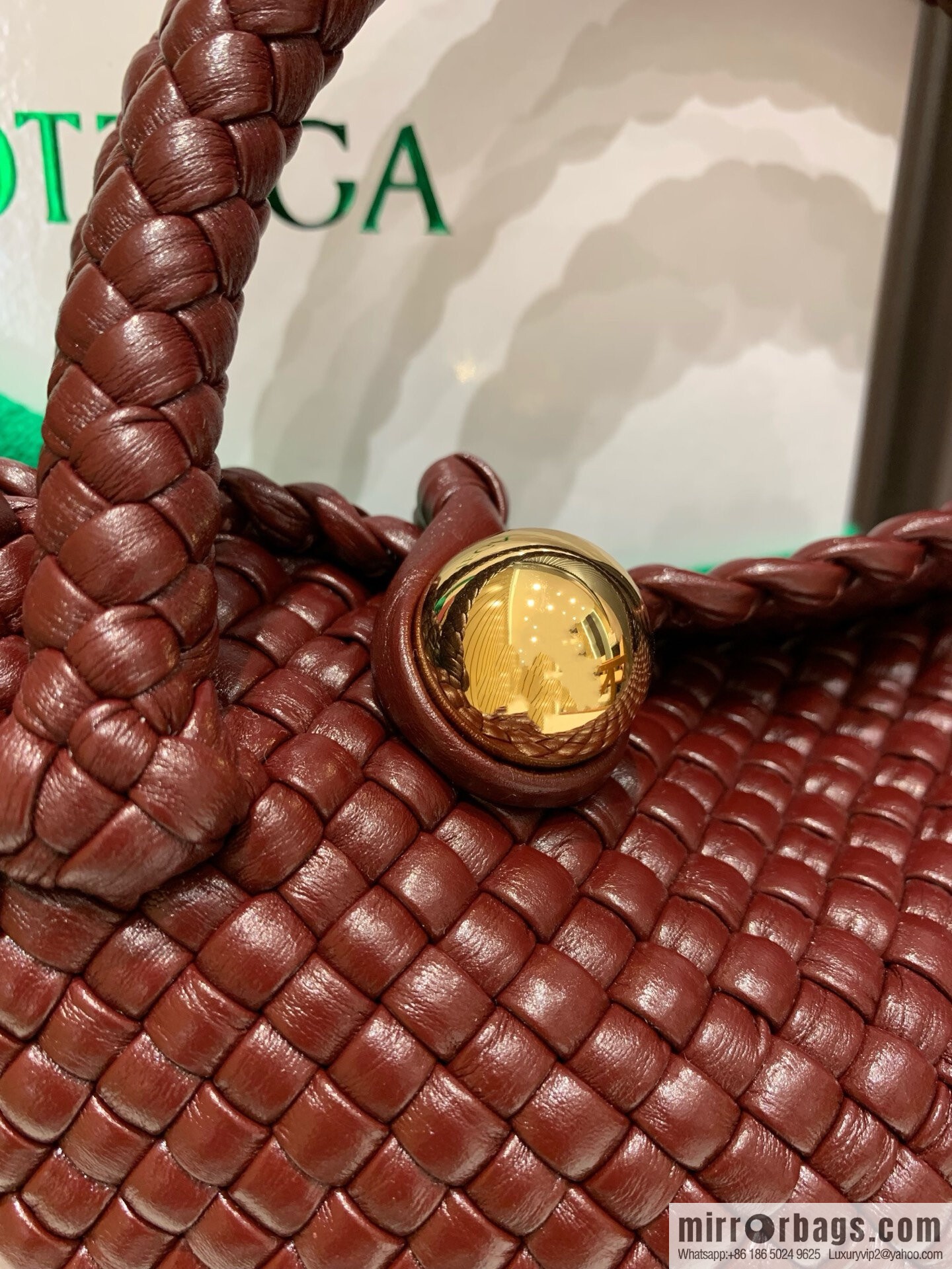 BV Small Tosca Crossbody Bag 776755 Akane Brown Red