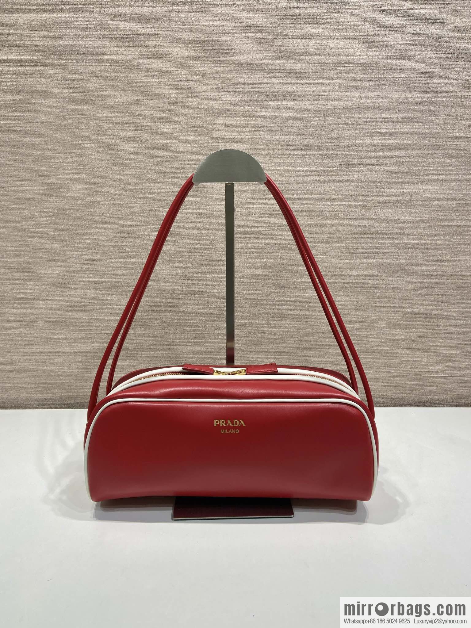 PRADA 🎉 new bowling 🎉 1BC249 🎉🎉 red