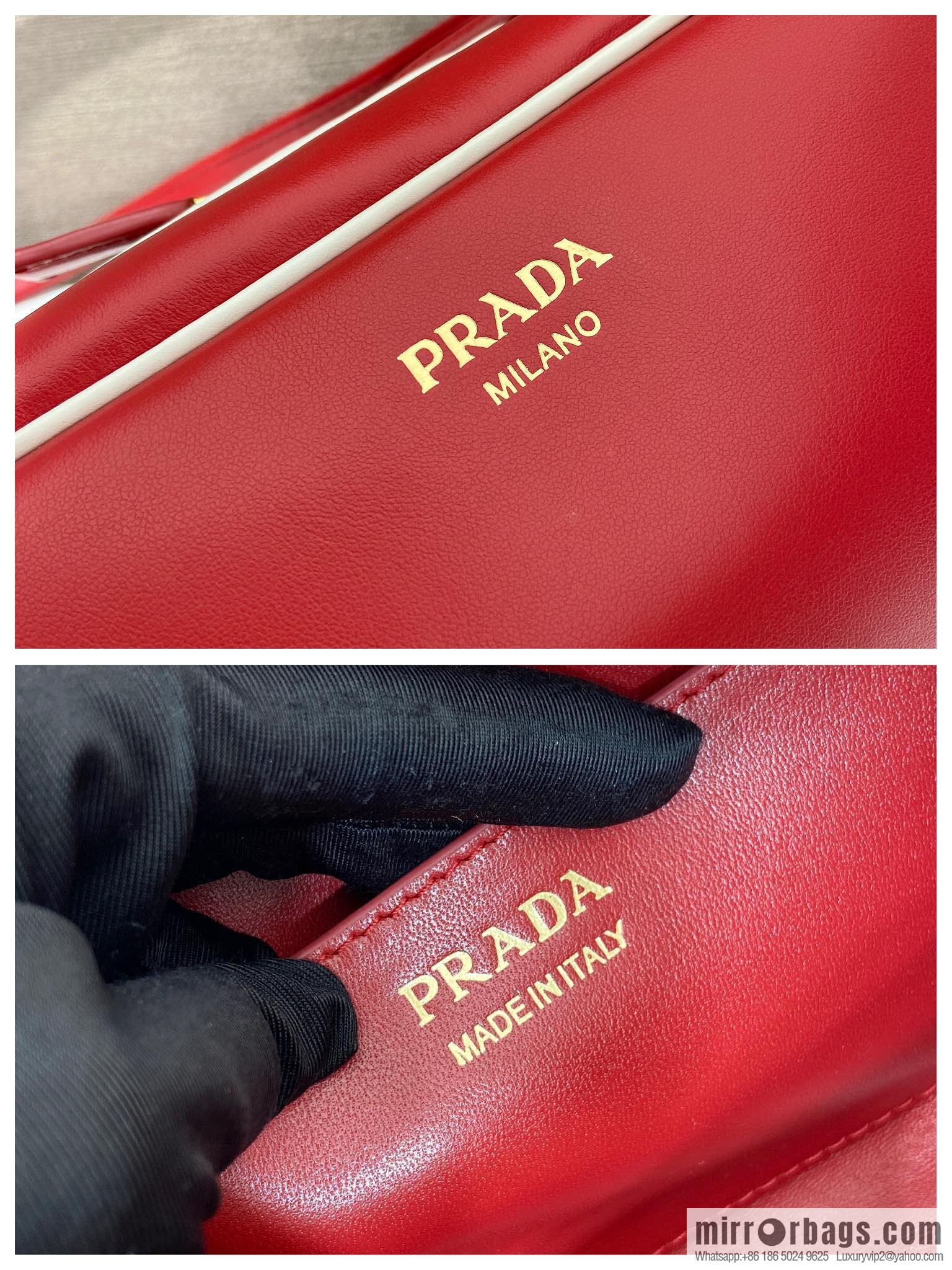 PRADA 🎉 new bowling 🎉 1BC249 🎉🎉 red