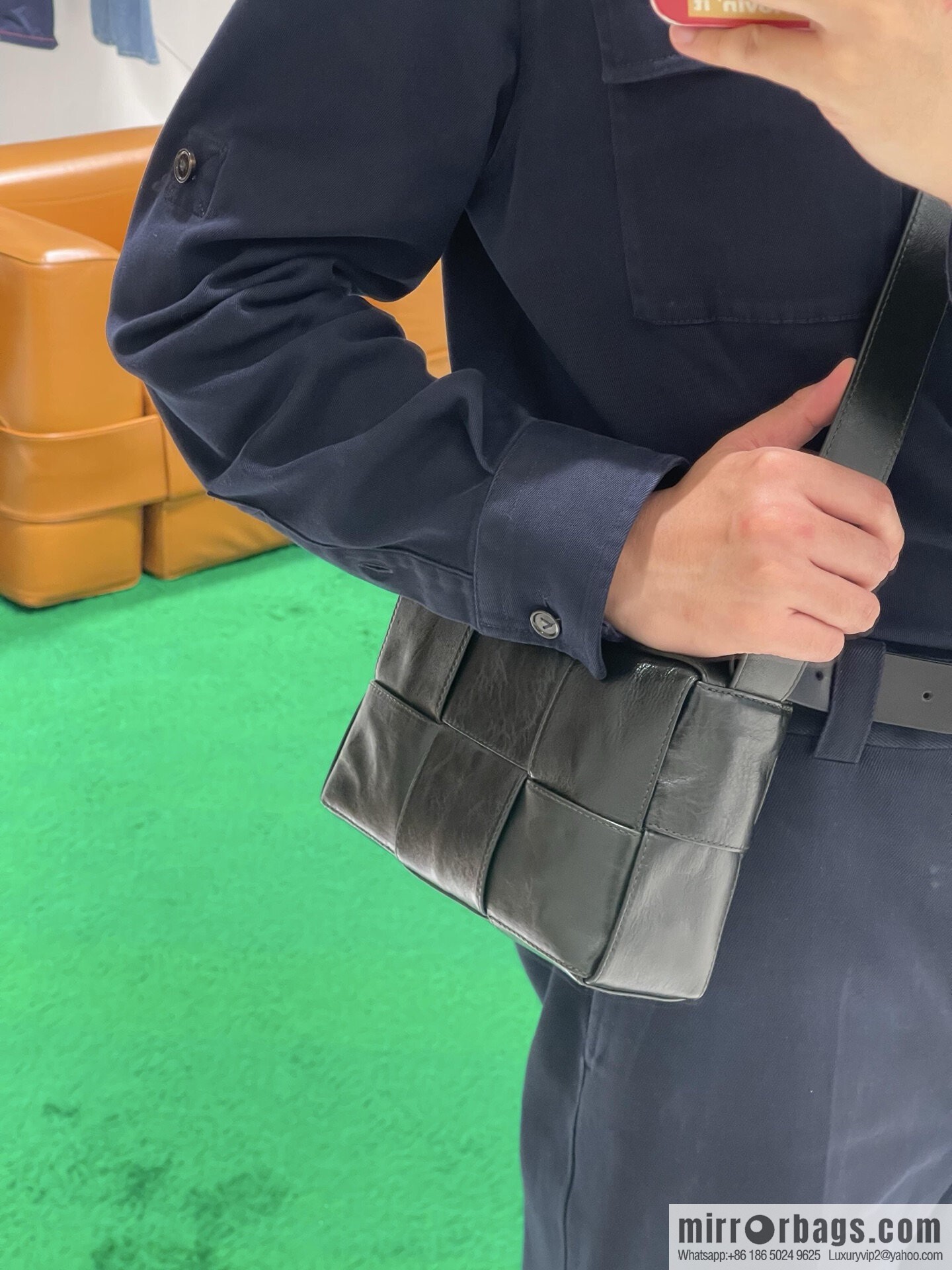 BV Small Arco Camera Bag 795177 Dark Green