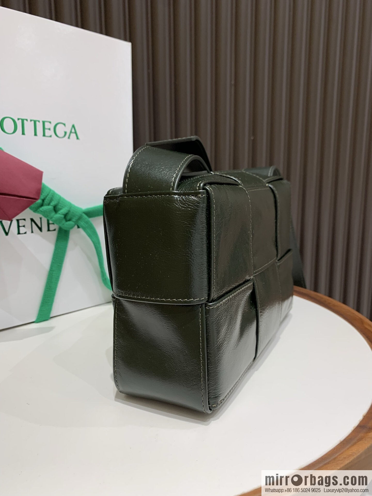 BV Small Arco Camera Bag 795177 Dark Green