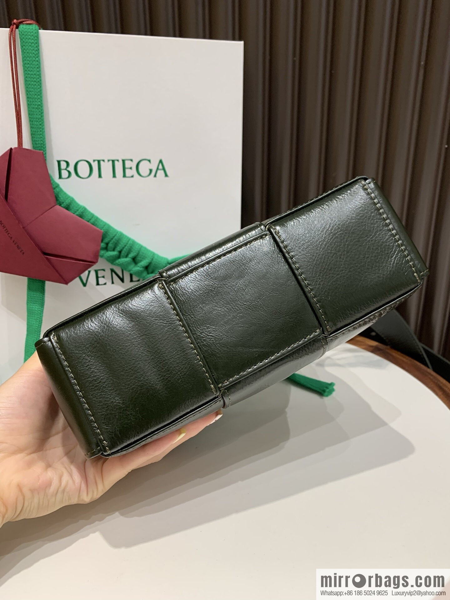 BV Small Arco Camera Bag 795177 Dark Green