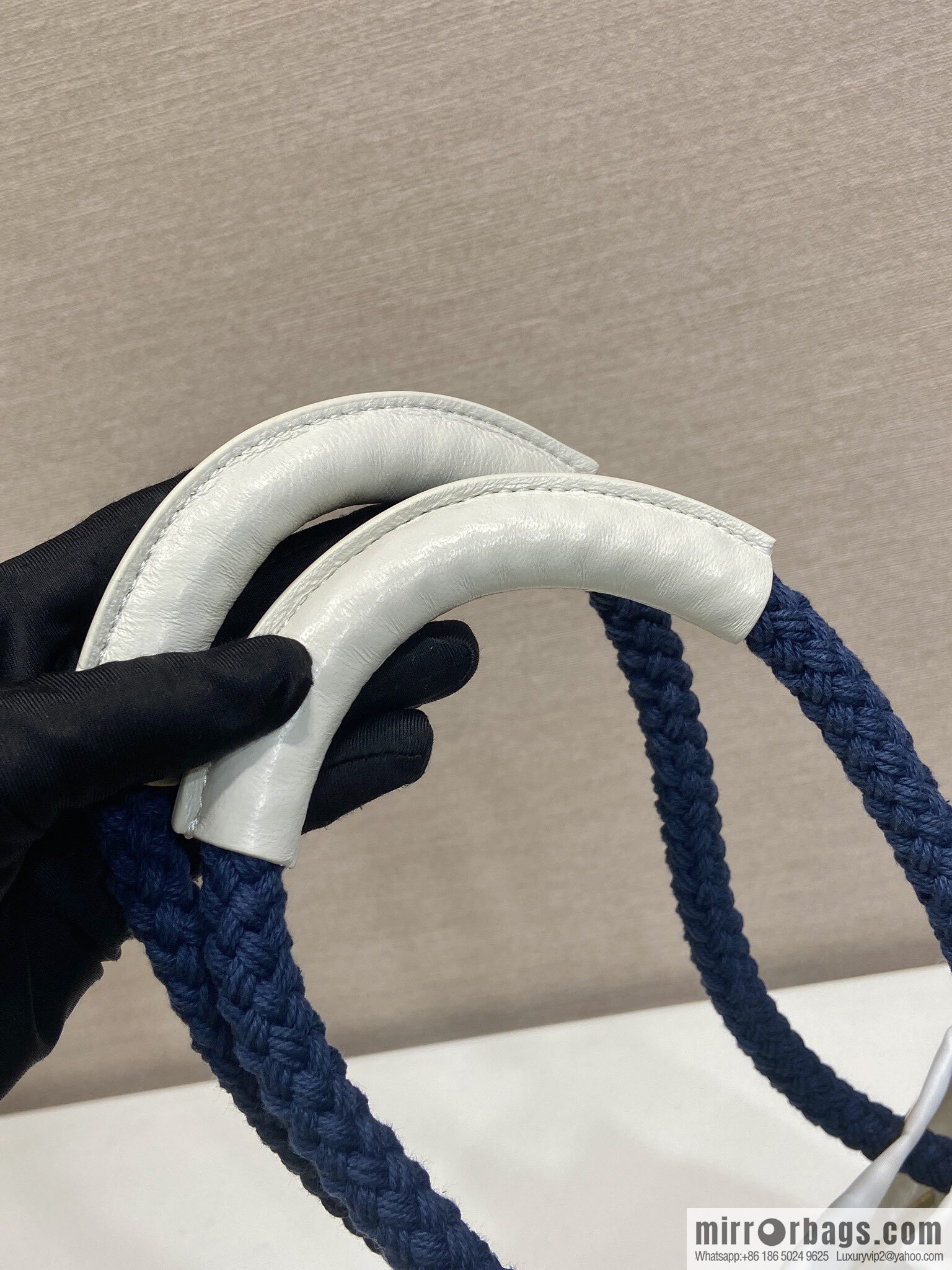 Prada new bucket bag 1BE082 catwalk model, white.