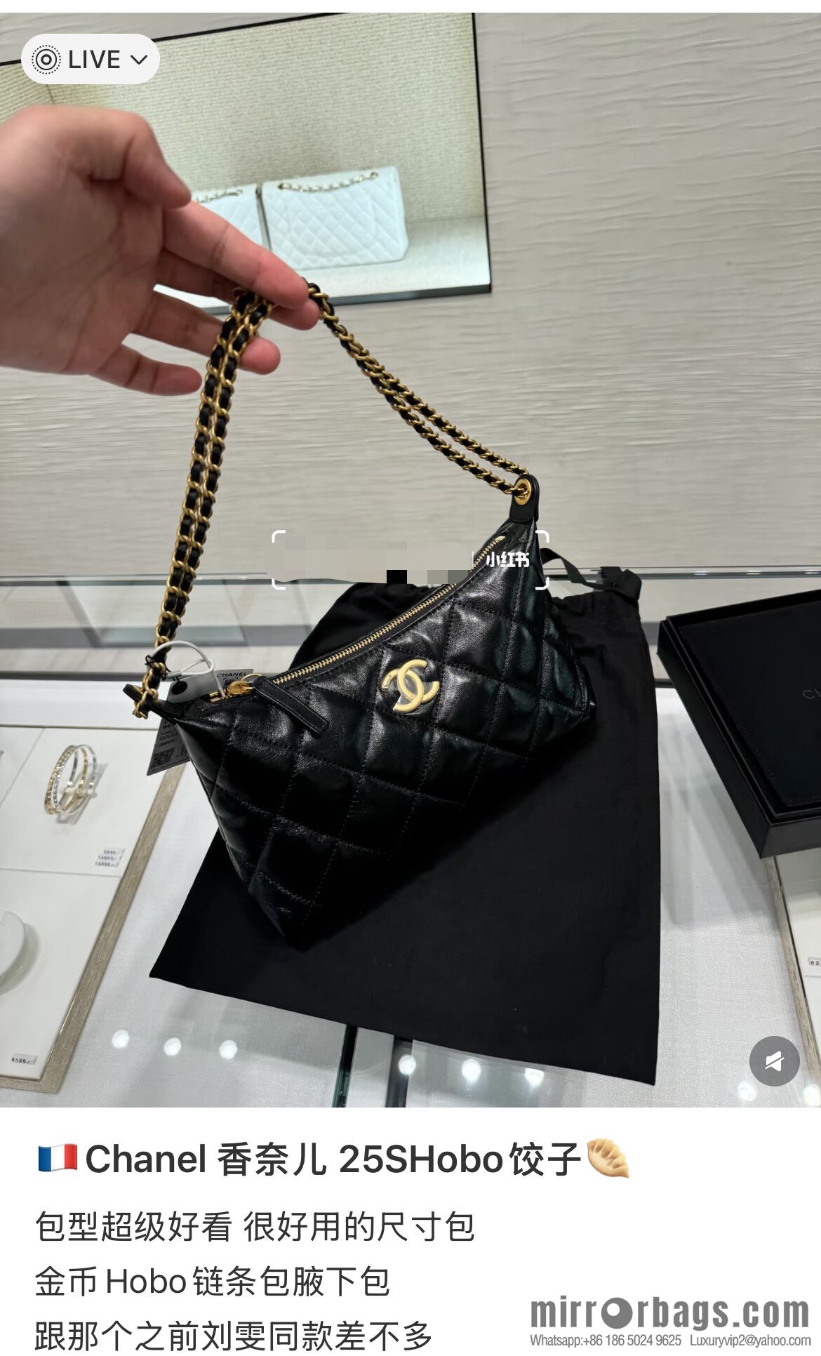 𝐂𝐡𝐚𝐧𝐞𝐥 𝟐𝟓𝐬 gold coin dumpling bag 🌟 small AS5528