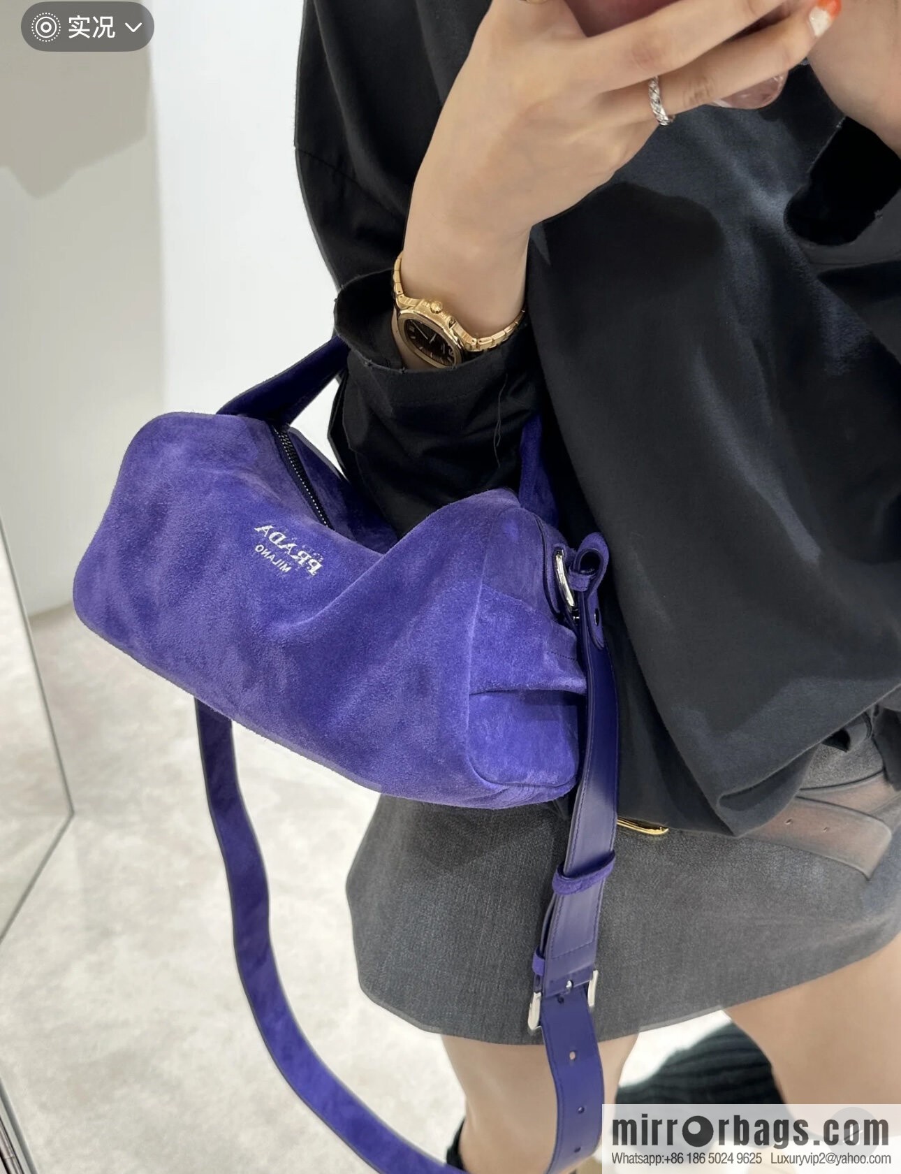 PRADA 🎉 New Boston 🎉 2VH188 Suede🎉🎉