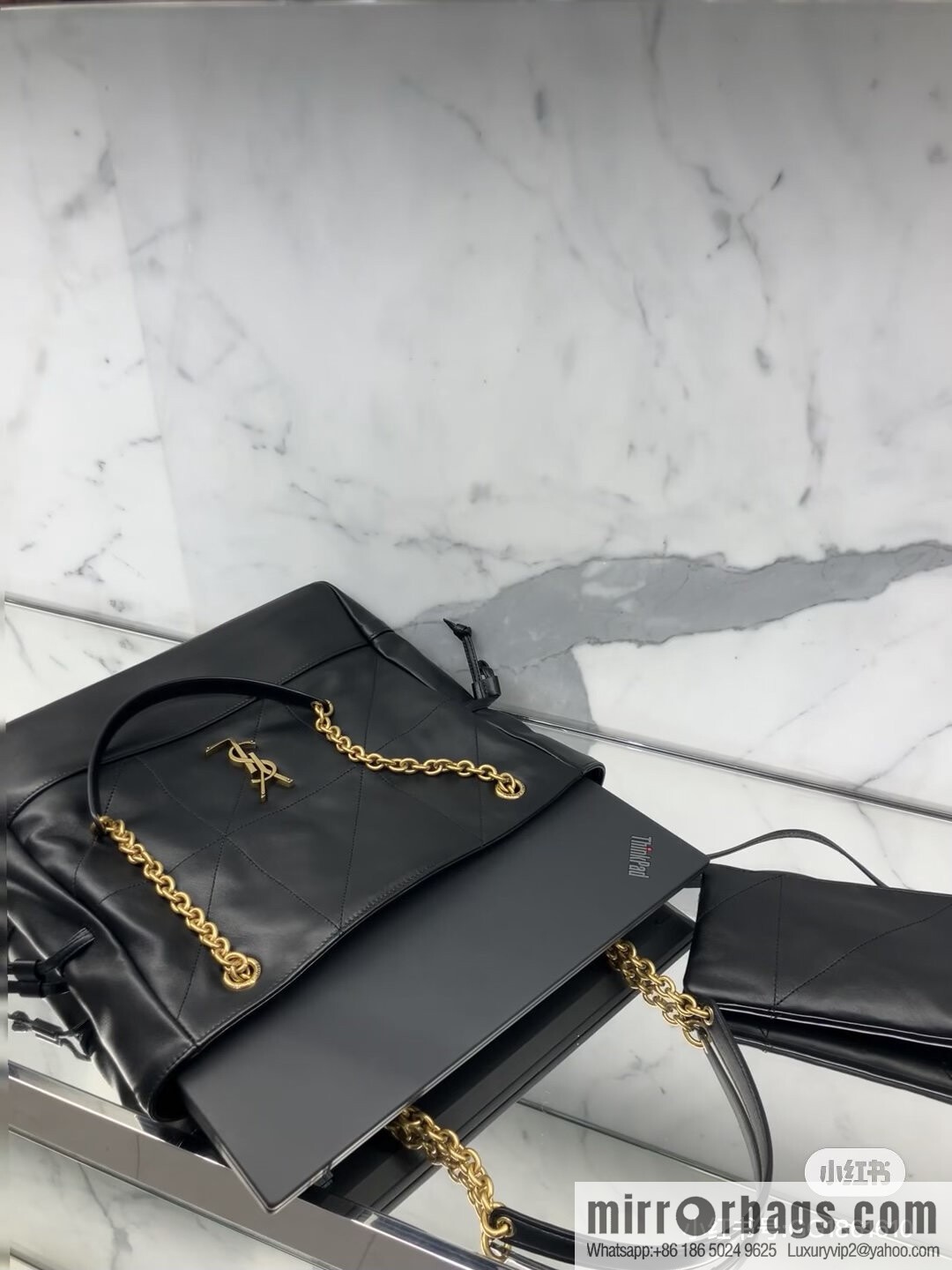 YSL 𝗝𝗮𝗺𝗶𝗲 𝟰.𝟯 small 𝗣𝗢𝗖𝗛𝗢𝗡_ lucky bag bucket bag 833948 black