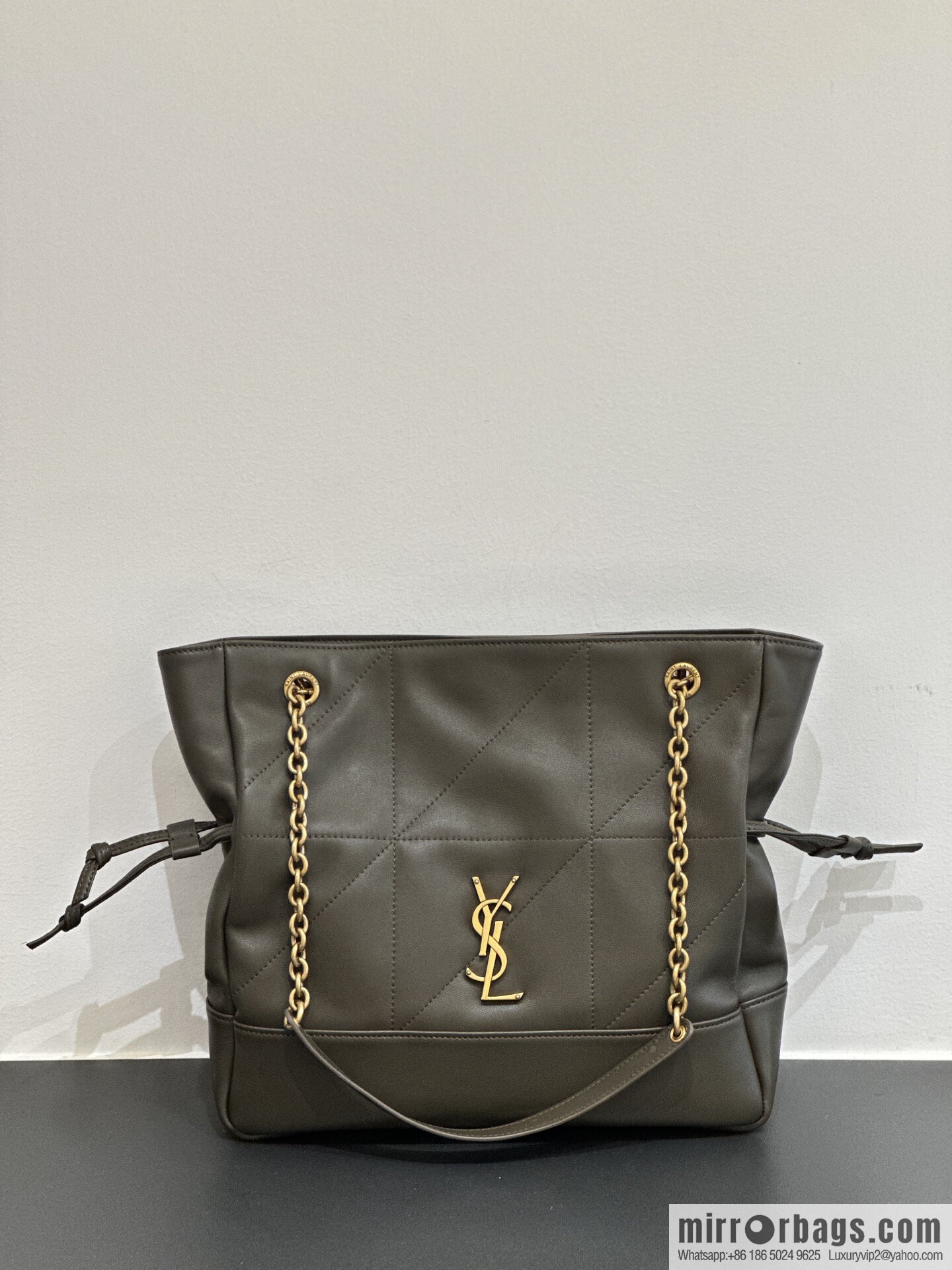 YSL 𝗝𝗮𝗺𝗶𝗲 𝟰.𝟯 small 𝗣𝗢𝗖𝗛𝗢𝗡_ lucky bag bucket bag 833948 dark green