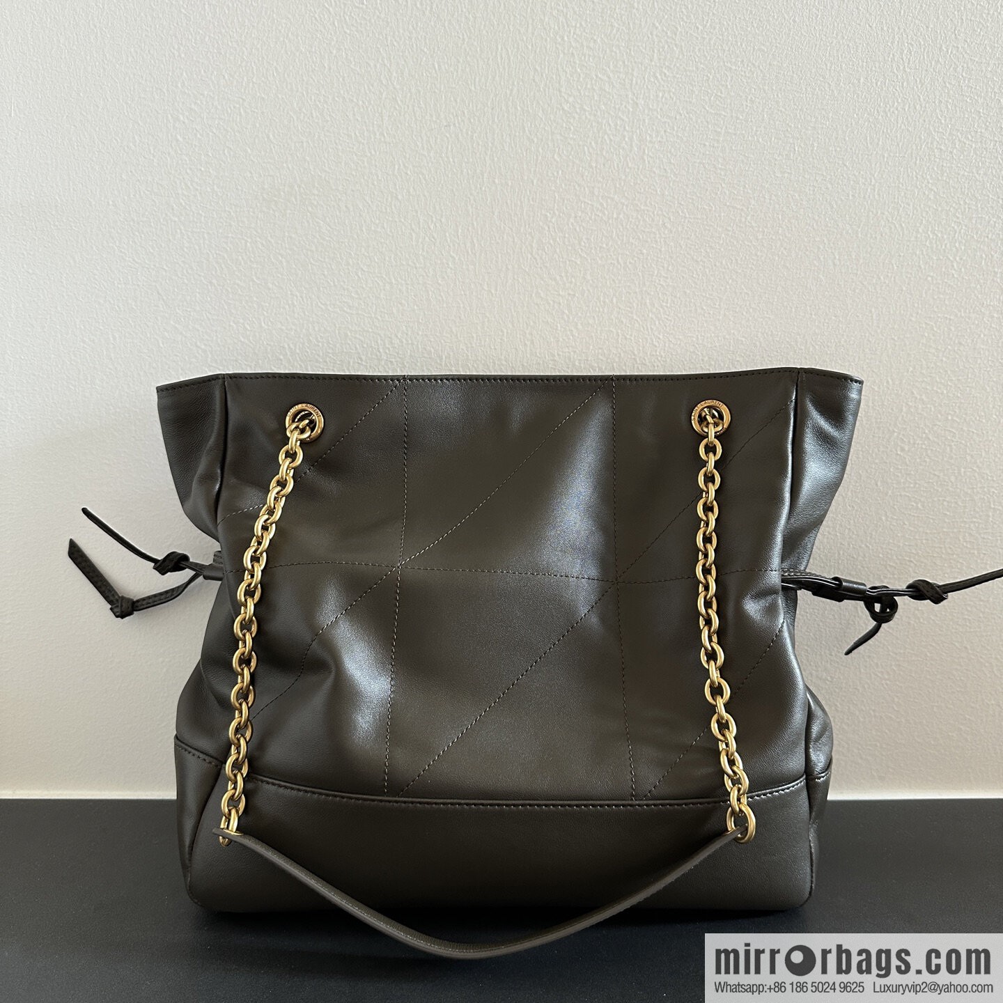 YSL 𝗝𝗮𝗺𝗶𝗲 𝟰.𝟯 large 𝗣𝗢𝗖𝗛𝗢𝗡_ lucky bag bucket bag 809824 musk green