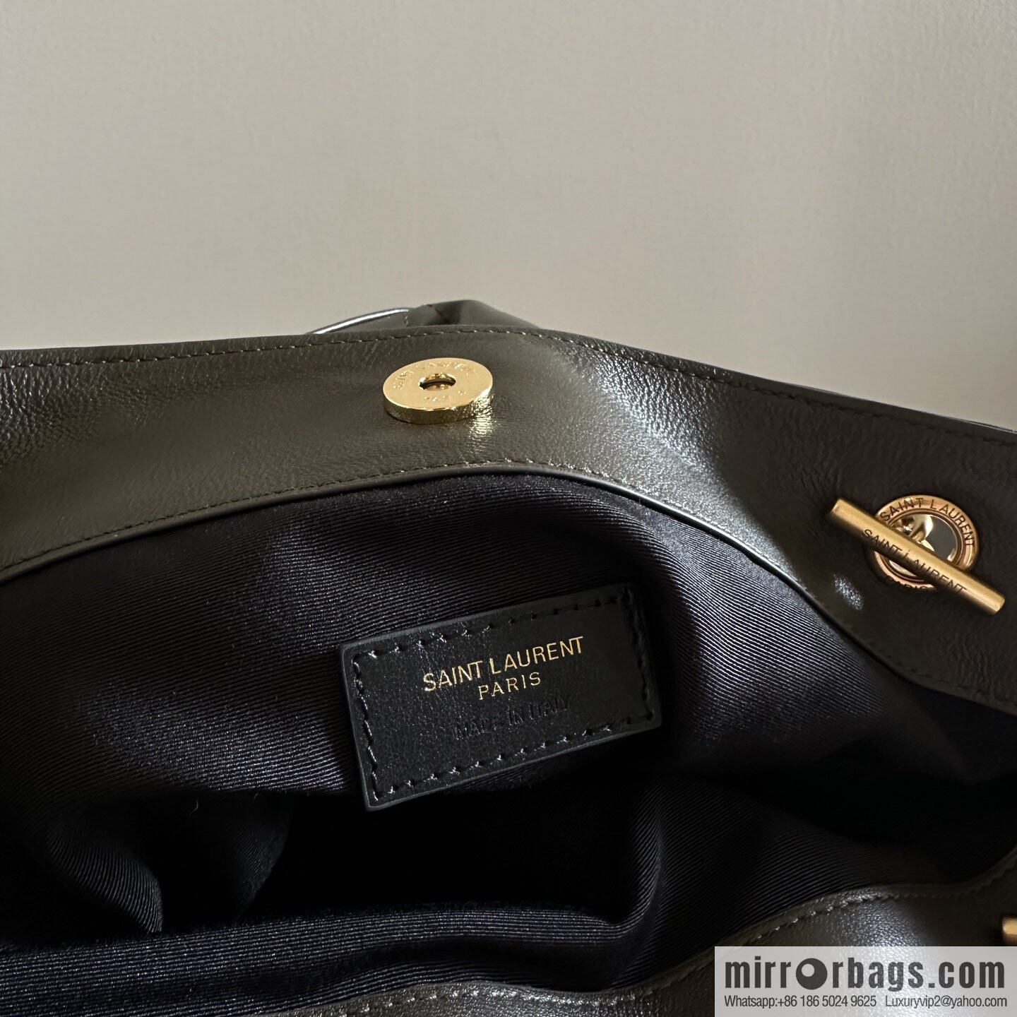 YSL 𝗝𝗮𝗺𝗶𝗲 𝟰.𝟯 large 𝗣𝗢𝗖𝗛𝗢𝗡_ lucky bag bucket bag 809824 musk green