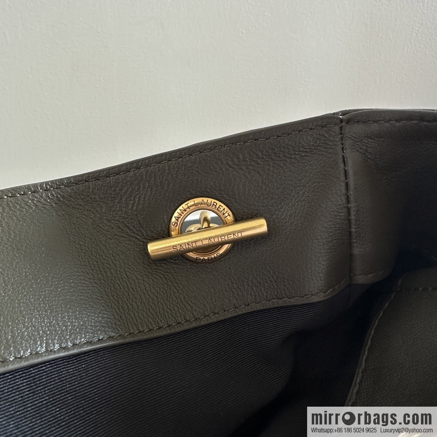 YSL 𝗝𝗮𝗺𝗶𝗲 𝟰.𝟯 large 𝗣𝗢𝗖𝗛𝗢𝗡_ lucky bag bucket bag 809824 musk green