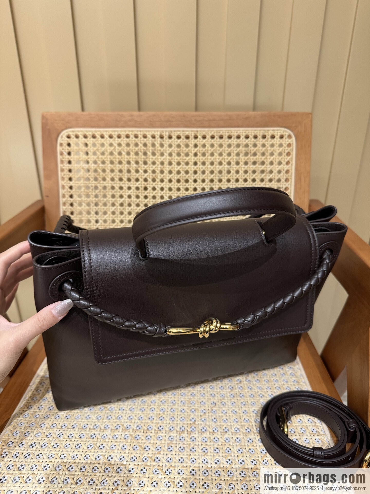 BV Ciao Ciao Handbag 817231 Chocolate Brown