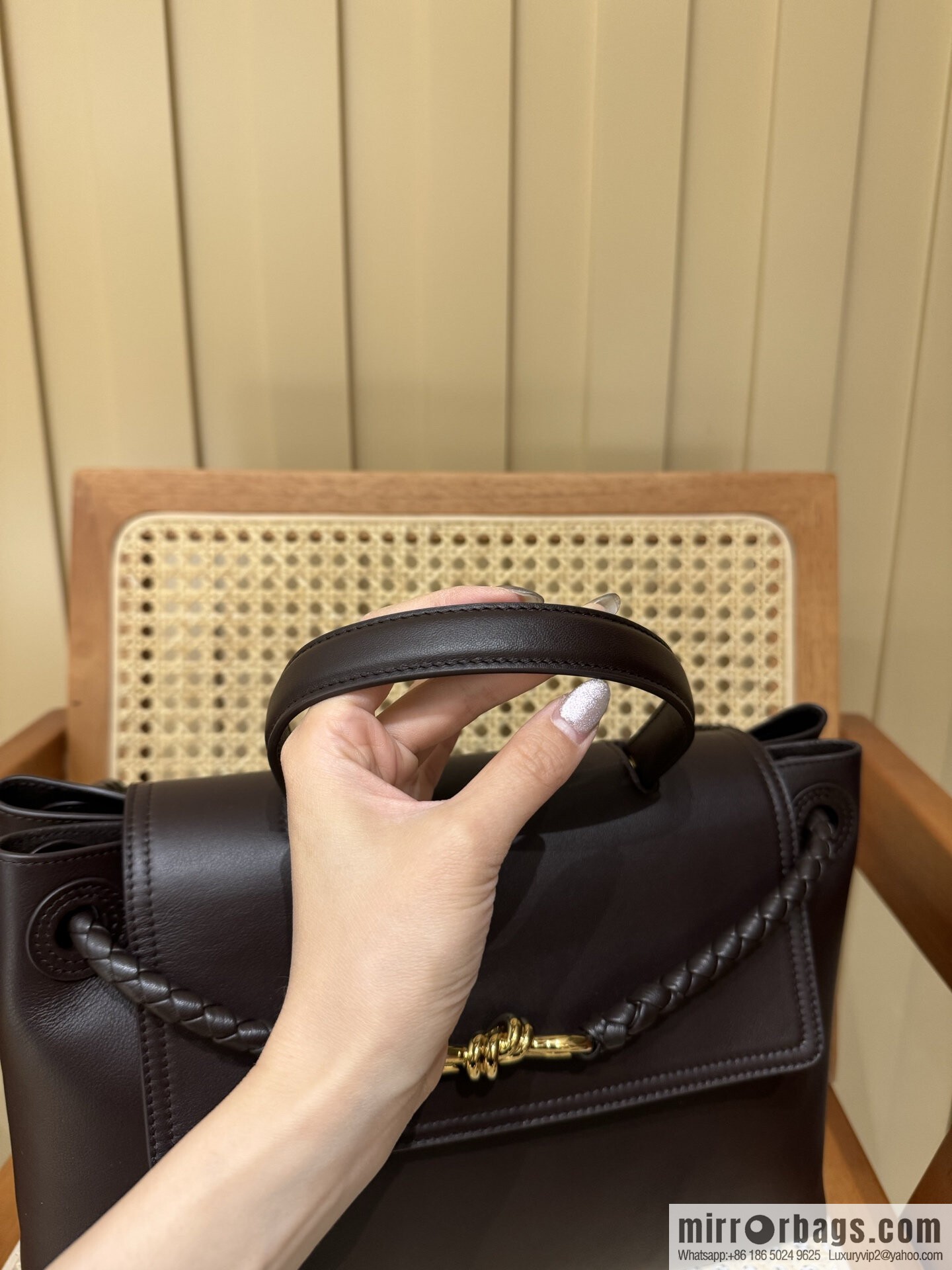 BV Ciao Ciao Handbag 817231 Chocolate Brown