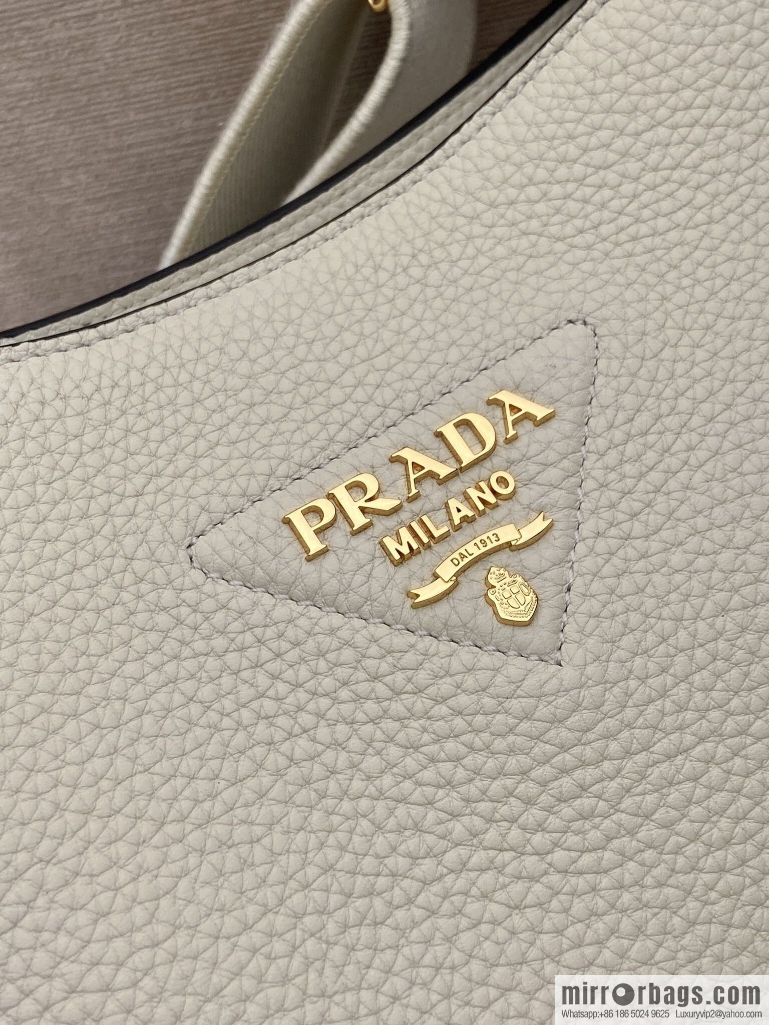 PRADA 👏 new fabric oblique span bag 👏 1BC073-1/large tote bag, white