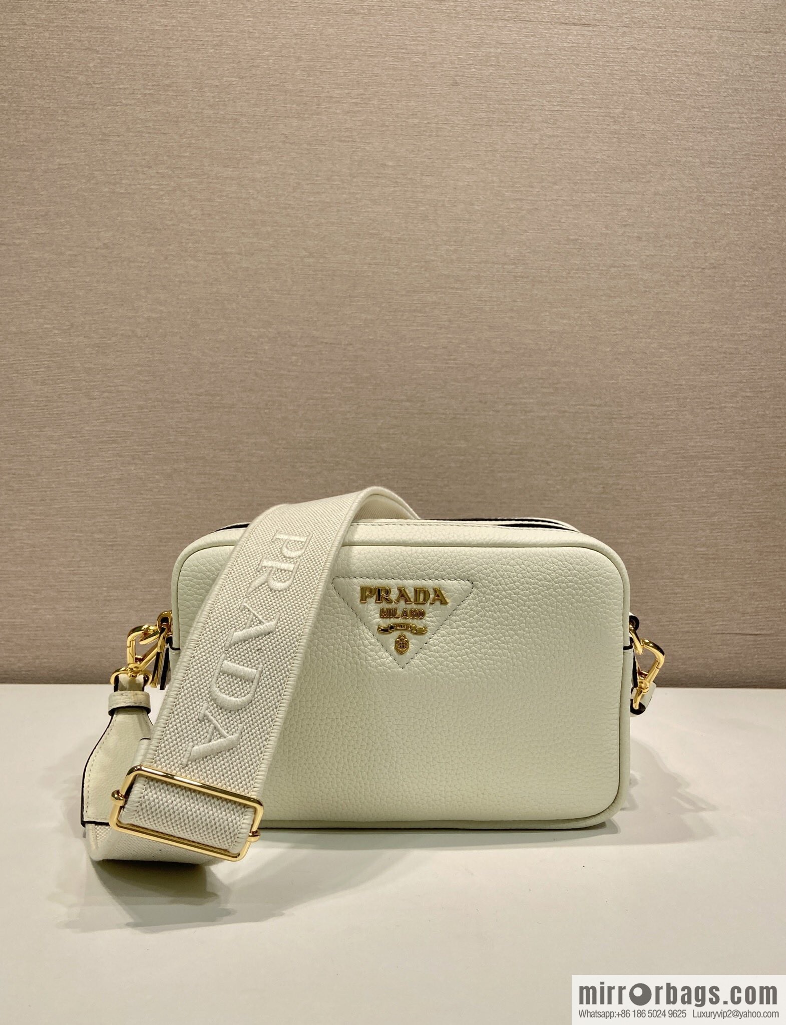 PRADA 🎉 new shoulder strap 🎉 1BD082-1 🎉 white