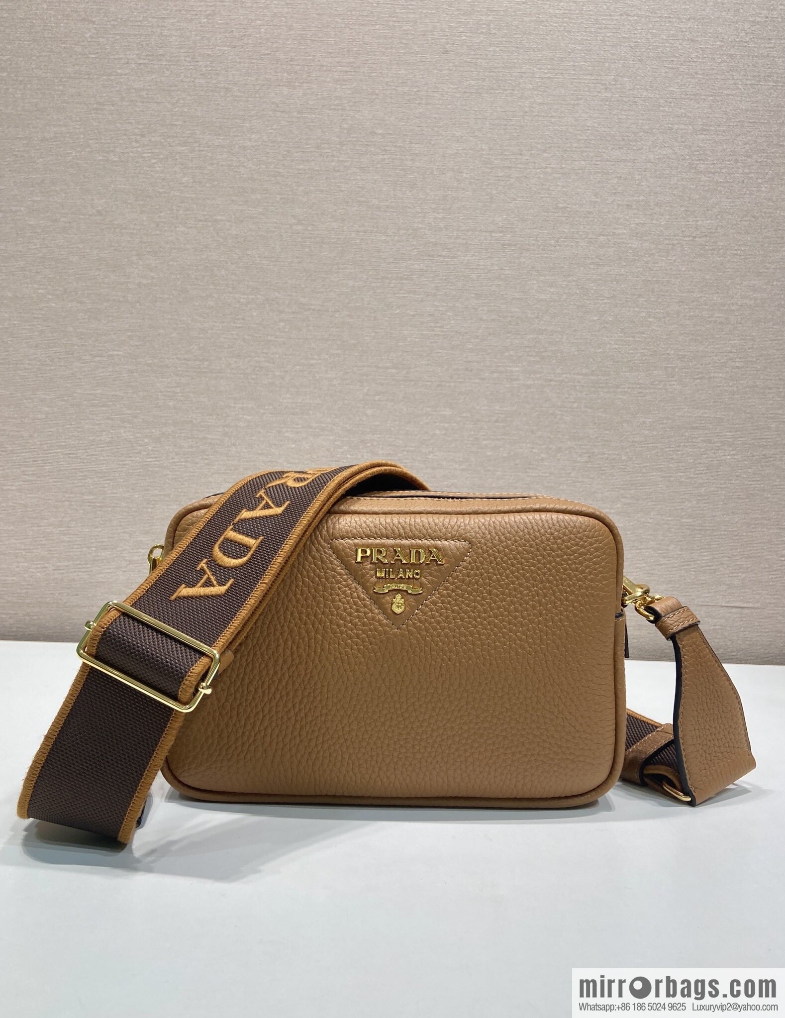 PRADA 🎉 new shoulder strap 🎉 1BD082-1 🎉 caramel color