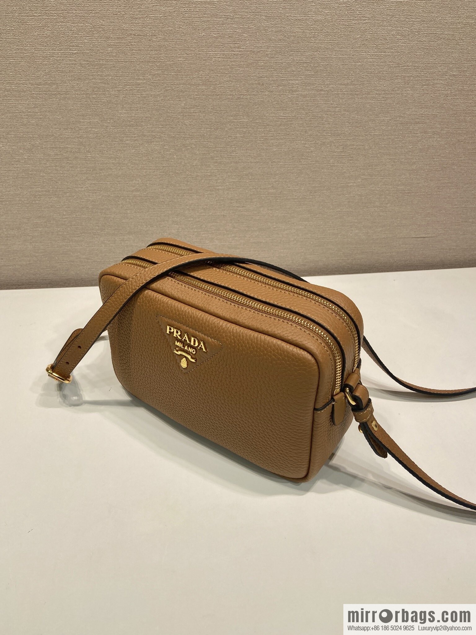 PRADA 🎉 new shoulder strap 🎉 1BD082-1 🎉 caramel color