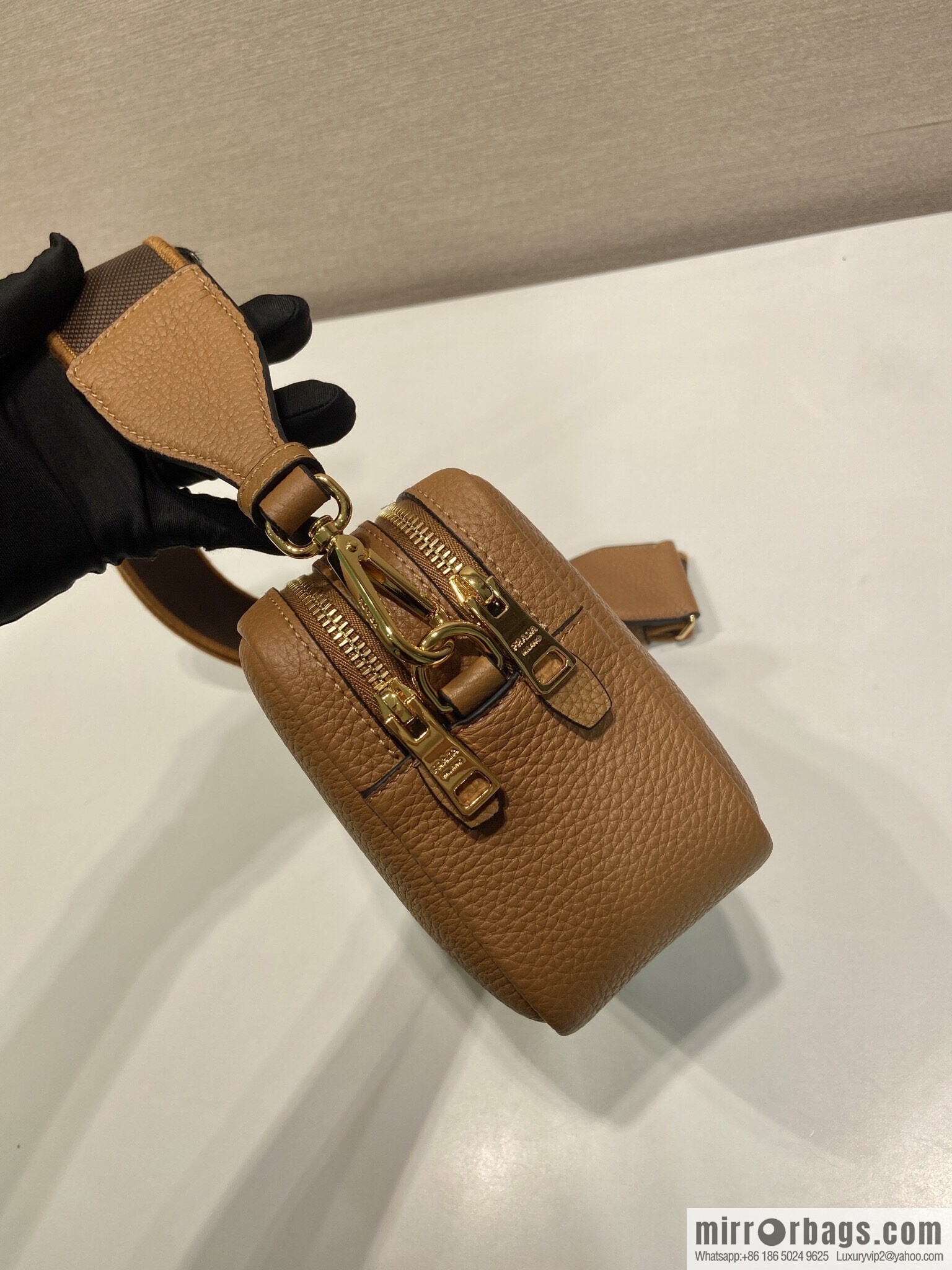 PRADA 🎉 new shoulder strap 🎉 1BD082-1 🎉 caramel color