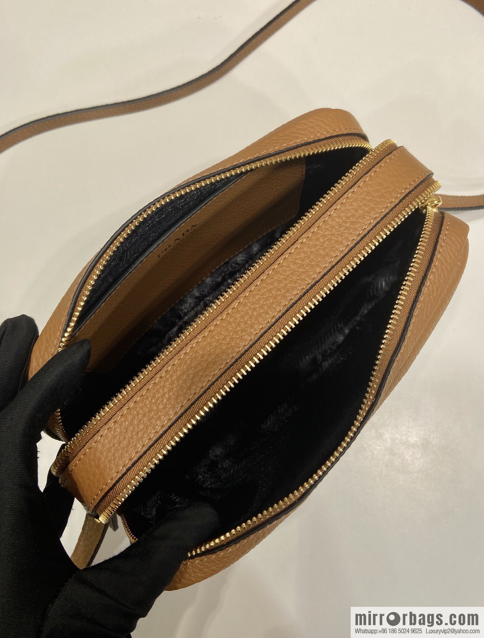 PRADA 🎉 new shoulder strap 🎉 1BD082-1 🎉 caramel color
