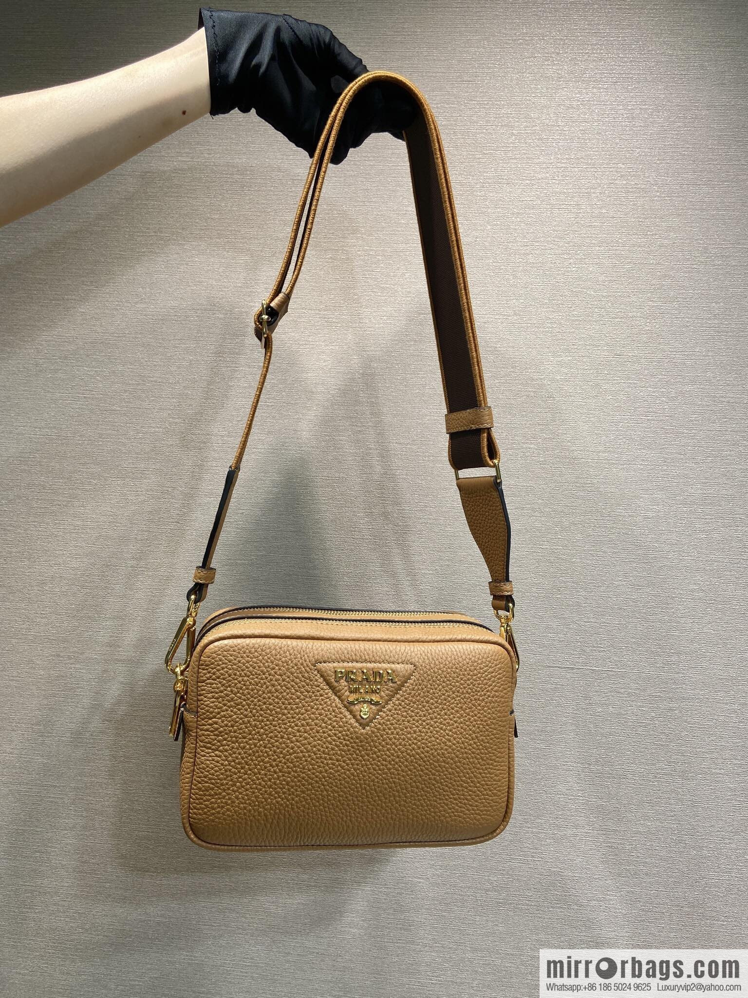 PRADA 🎉 new shoulder strap 🎉 1BD082-1 🎉 caramel color