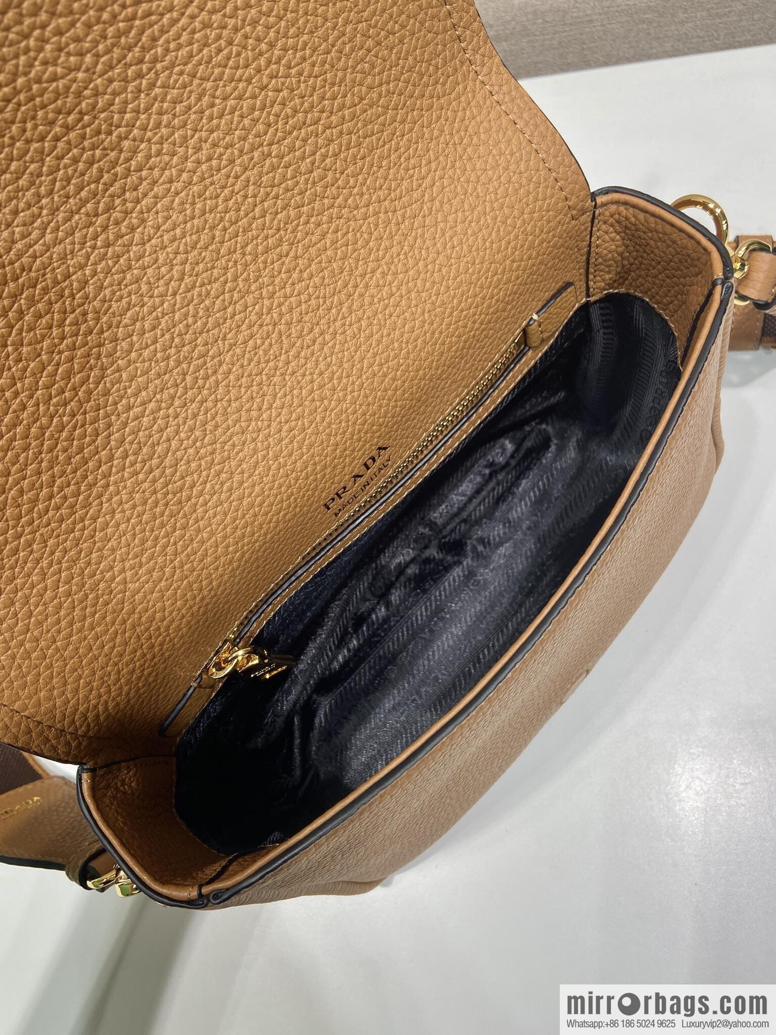 PRADA ๐ new shoulder strap ๐ 1BD314-1 ๐ caramel color
